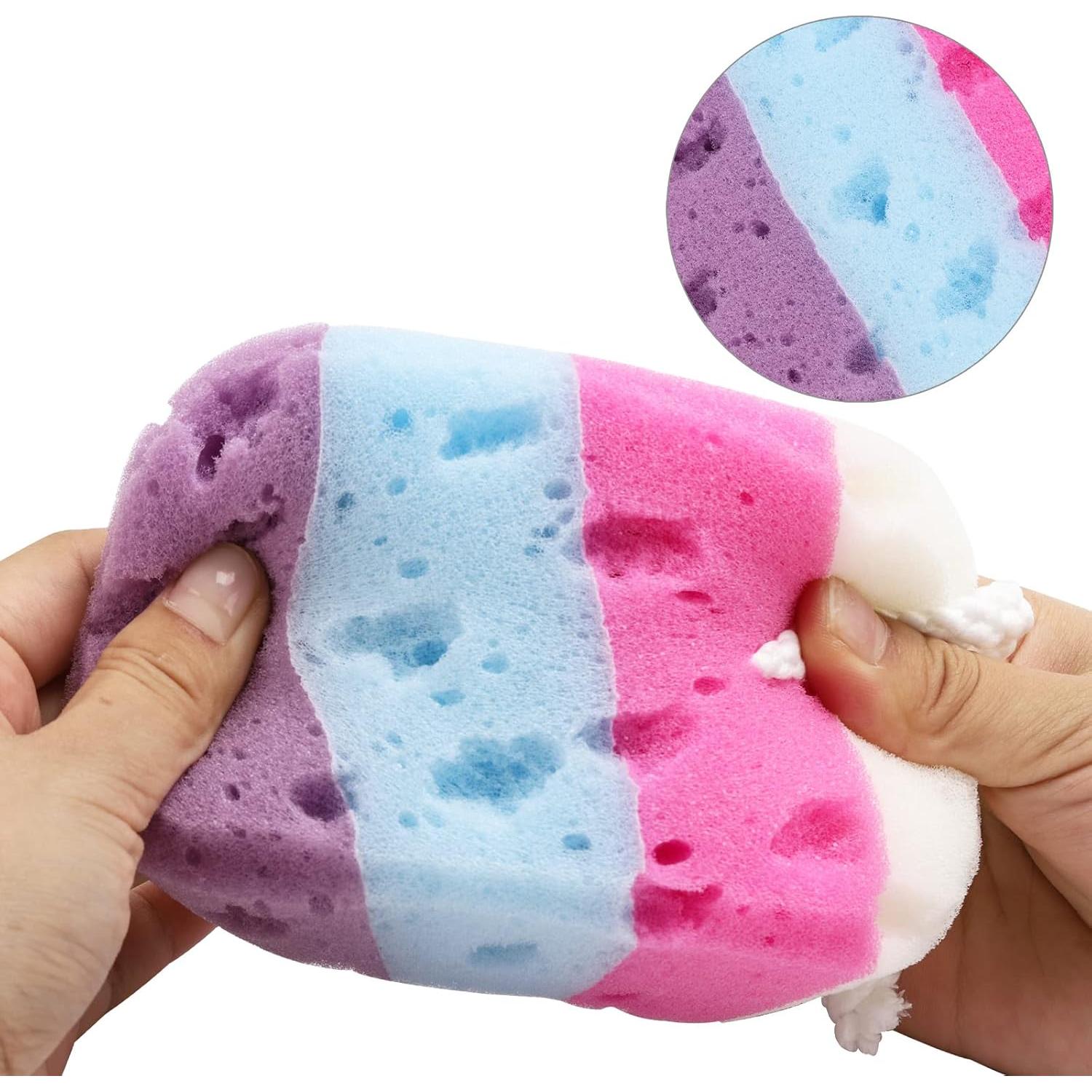 Esponjas Exfoliantes Corporales BTYMS - 3 Piezas Loofah Suave