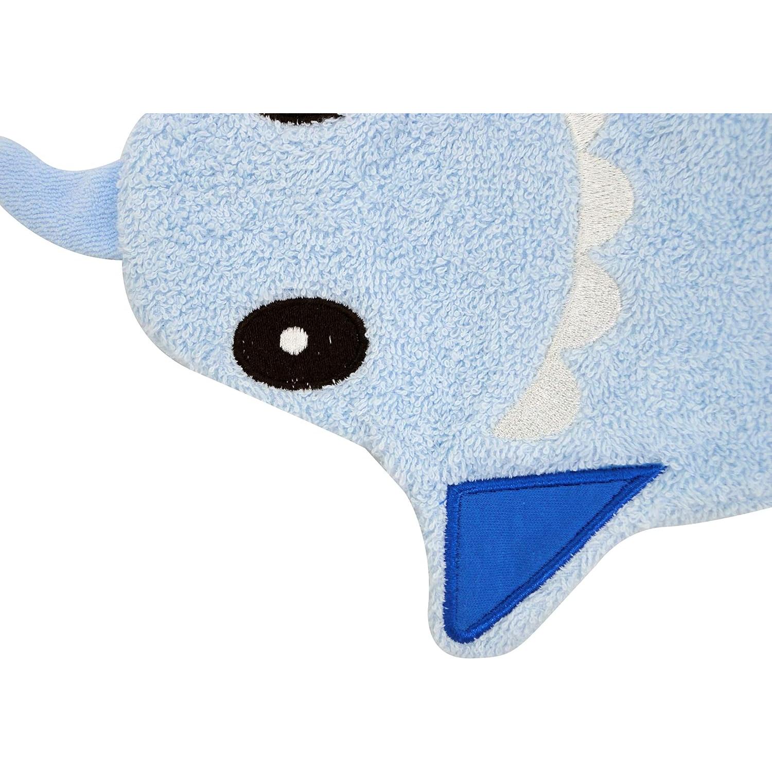 Mitón de Baño para Bebés JN&LULU Algodón Premium Tiburón