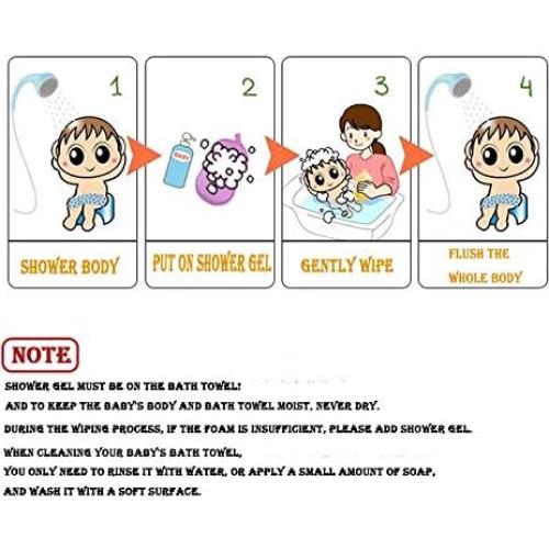 Mitón de Baño para Bebés JN&LULU Algodón Premium Tiburón