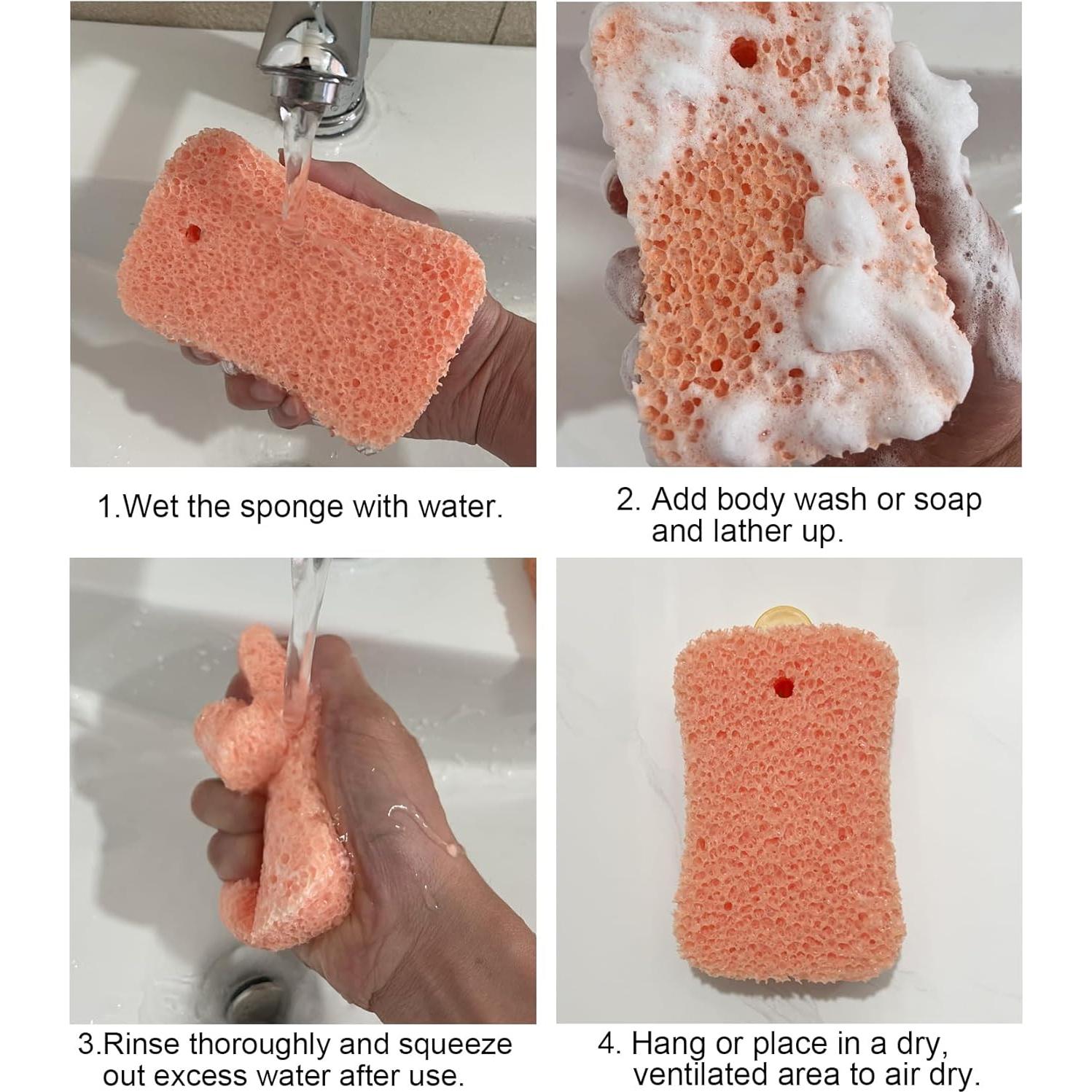 Esponjas de Baño DNVI 3-Pack Suaves Exfoliantes 14x9 cm