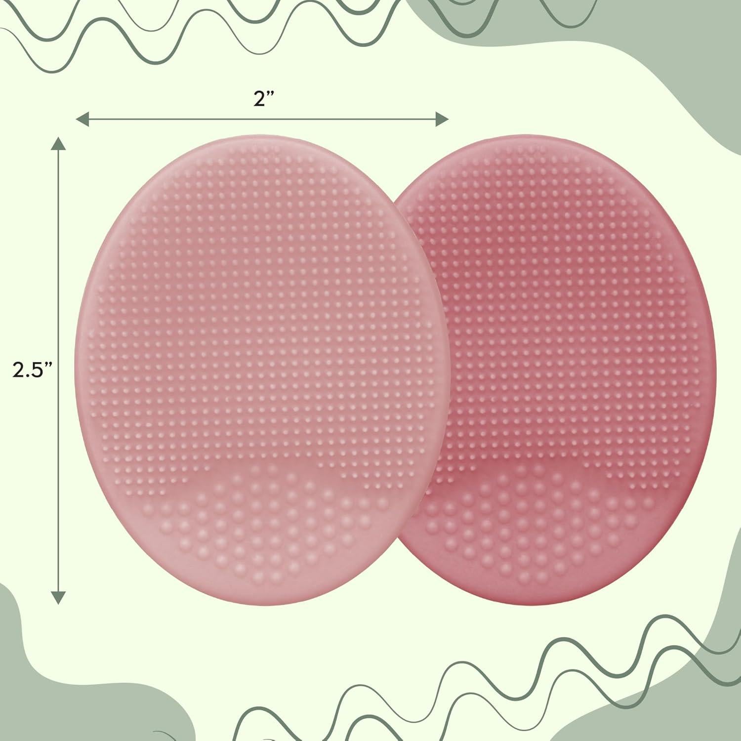 Baby Scrubbies S&T INC. Exfoliantes de Silicona Rosa - 2 Piezas
