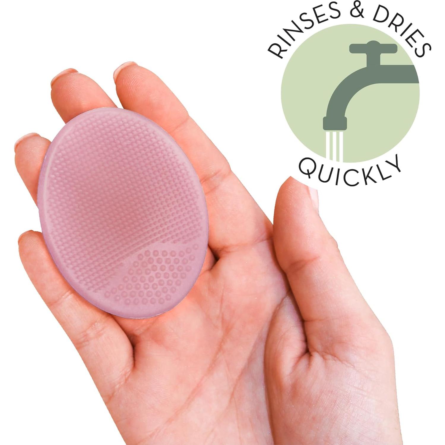 Baby Scrubbies S&T INC. Exfoliantes de Silicona Rosa - 2 Piezas