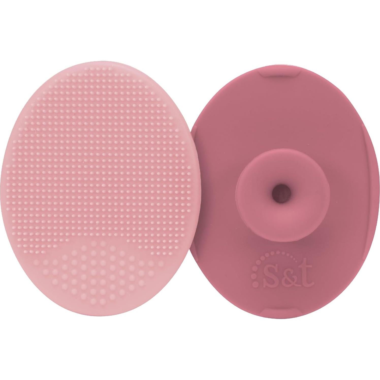 Baby Scrubbies S&T INC. Exfoliantes de Silicona Rosa - 2 Piezas