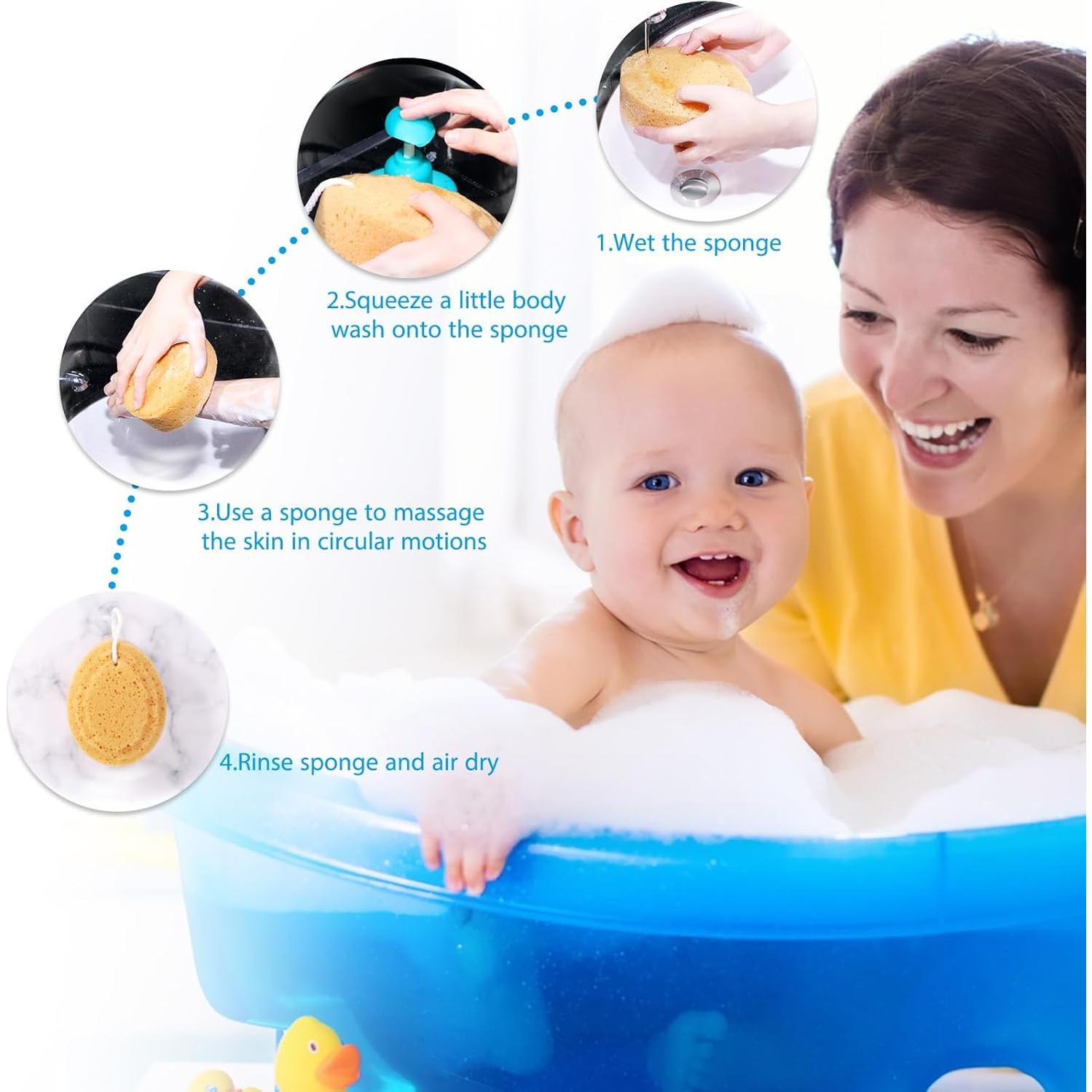 Esponjas Corporales Exfoliantes Boao - 6 Piezas 14 cm