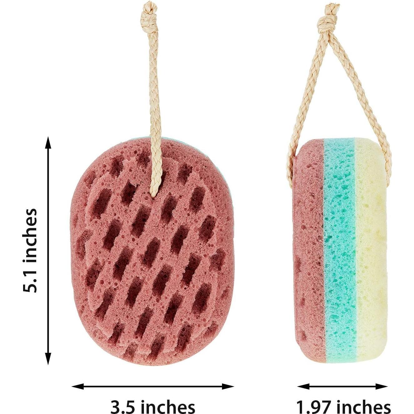 Esponjas de Baño Suaves Boao - 5 Piezas Naturales Exfoliantes