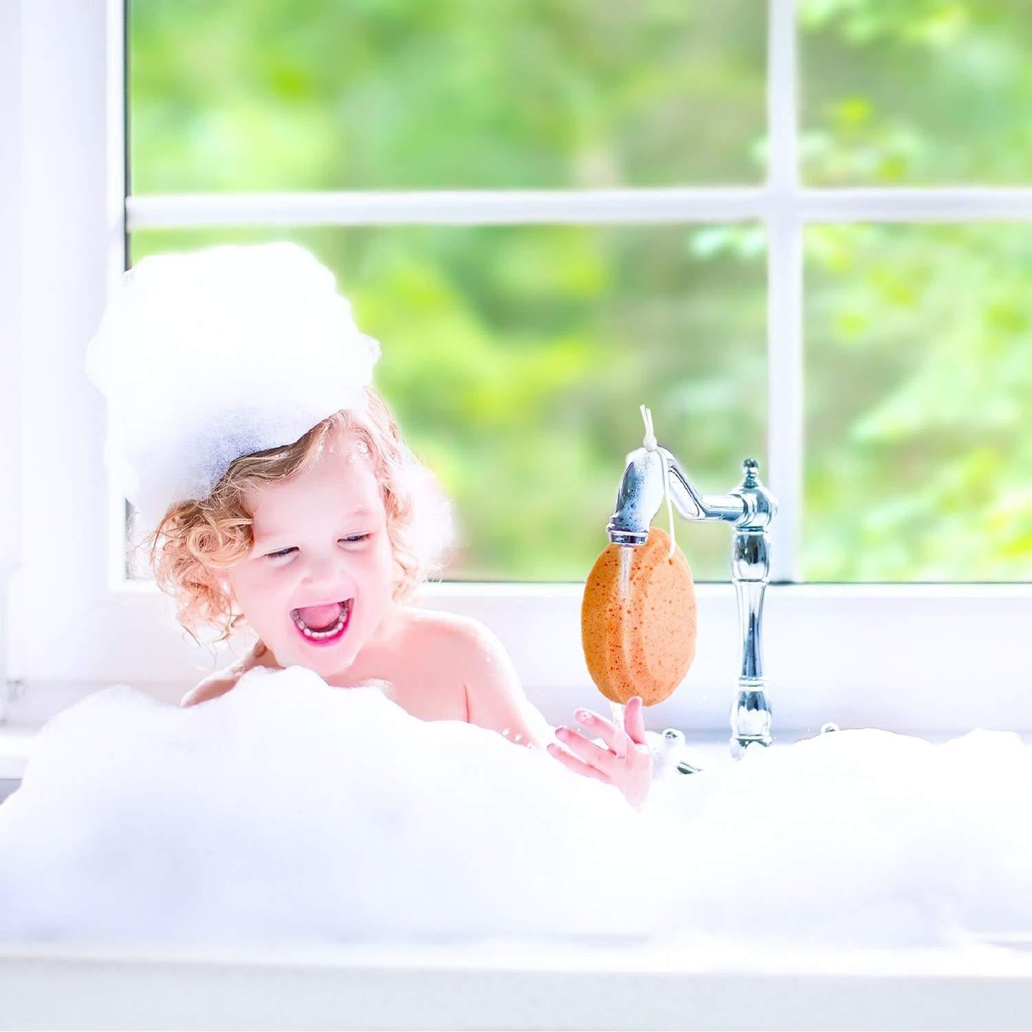 4 Esponjas Suaves Exfoliantes para Baño Boao 14.5x11.4cm