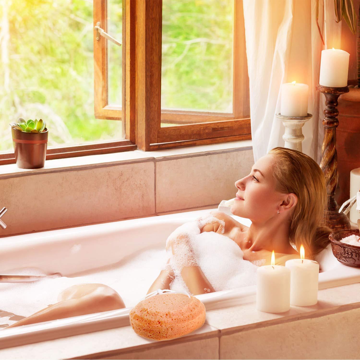 4 Esponjas Suaves Exfoliantes para Baño Boao 14.5x11.4cm