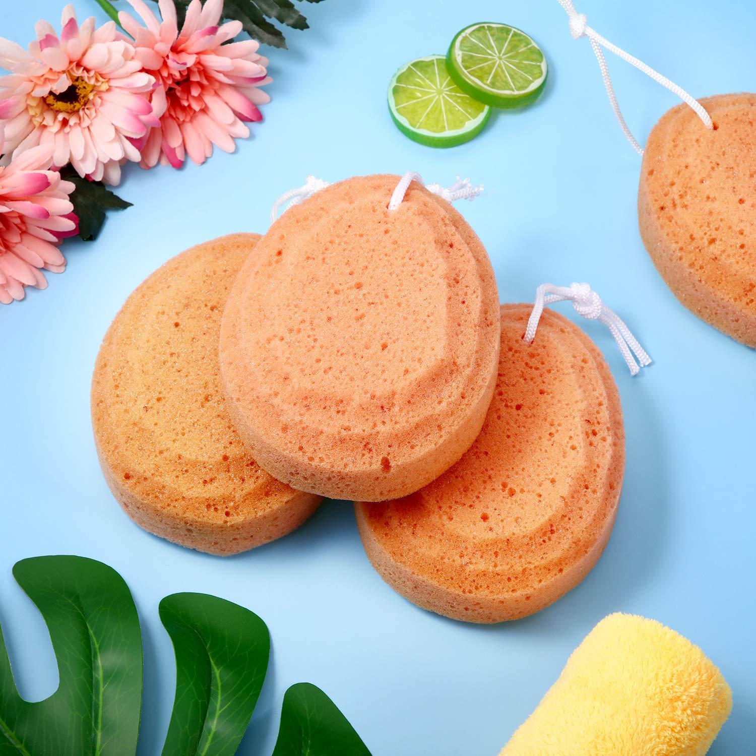 4 Esponjas Suaves Exfoliantes para Baño Boao 14.5x11.4cm