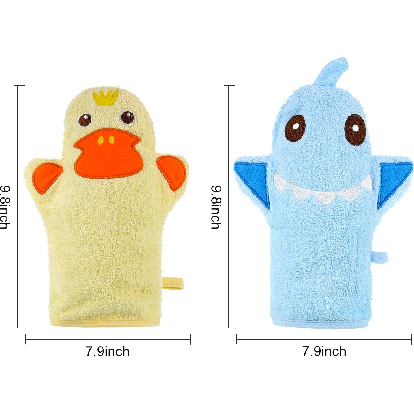 Mitones de Baño para Bebés Shappy - 2 Piezas Animales