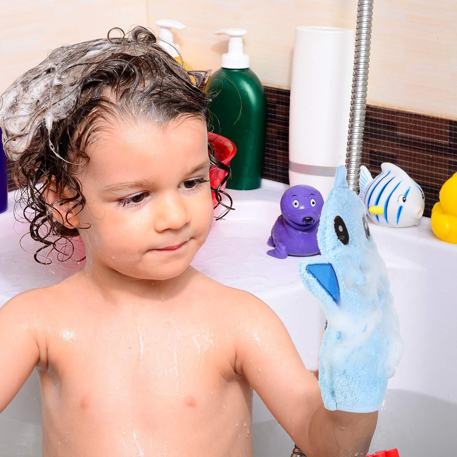 Mitones de Baño para Bebés Shappy - 2 Piezas Animales