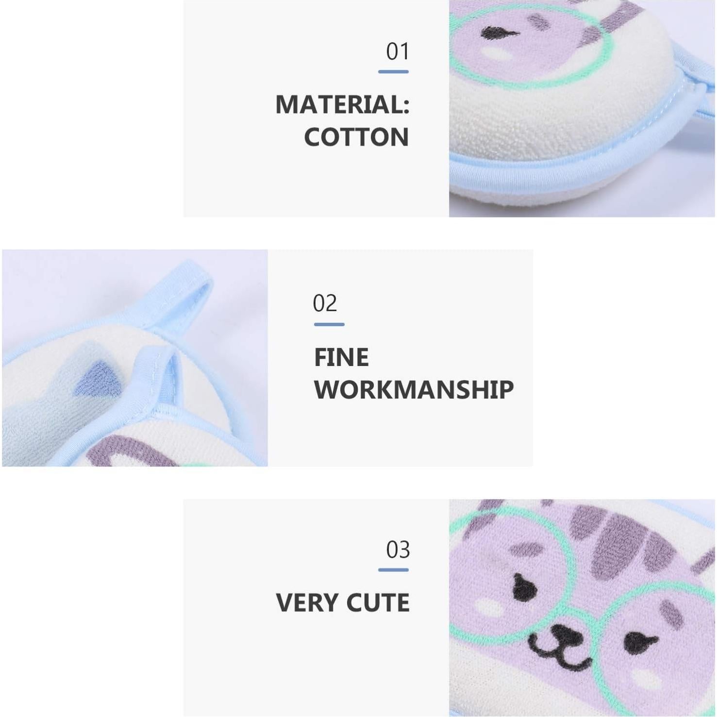 Esponjas de Baño para Bebés FOMIYES 3 Pcs Suaves Algodón