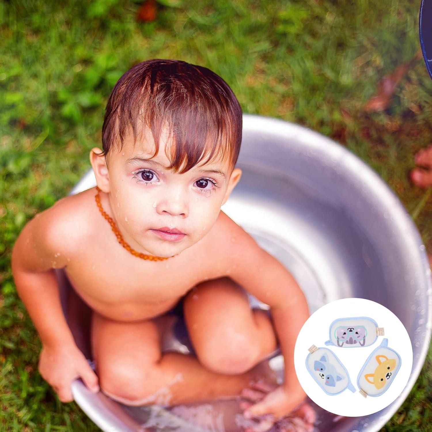 Esponjas de Baño para Bebés FOMIYES 3 Pcs Suaves Algodón