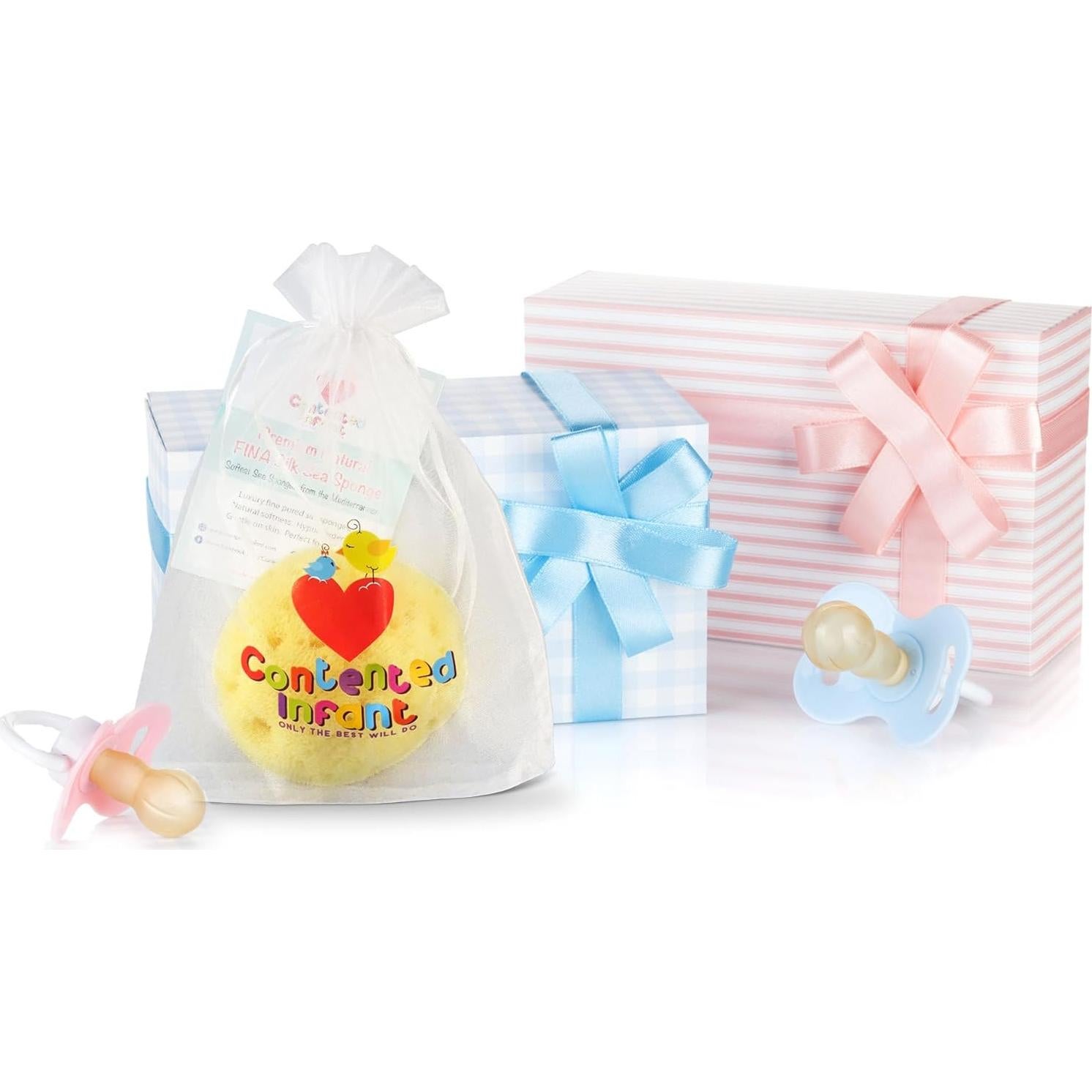 Esponja de Seda Fina Natural para Bebés Contented Infant 10-11cm