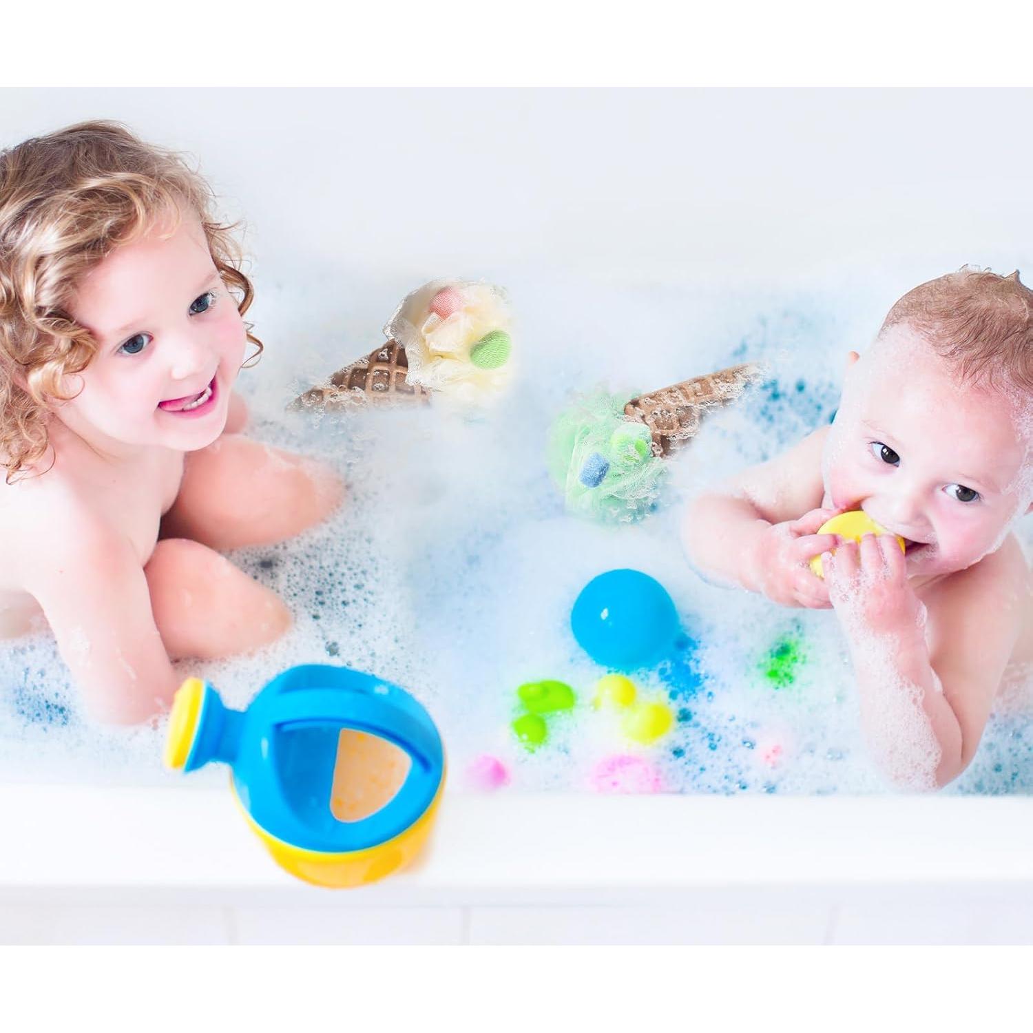 Esponja de Baño Geiserailie en Forma de Helado - 4 Piezas