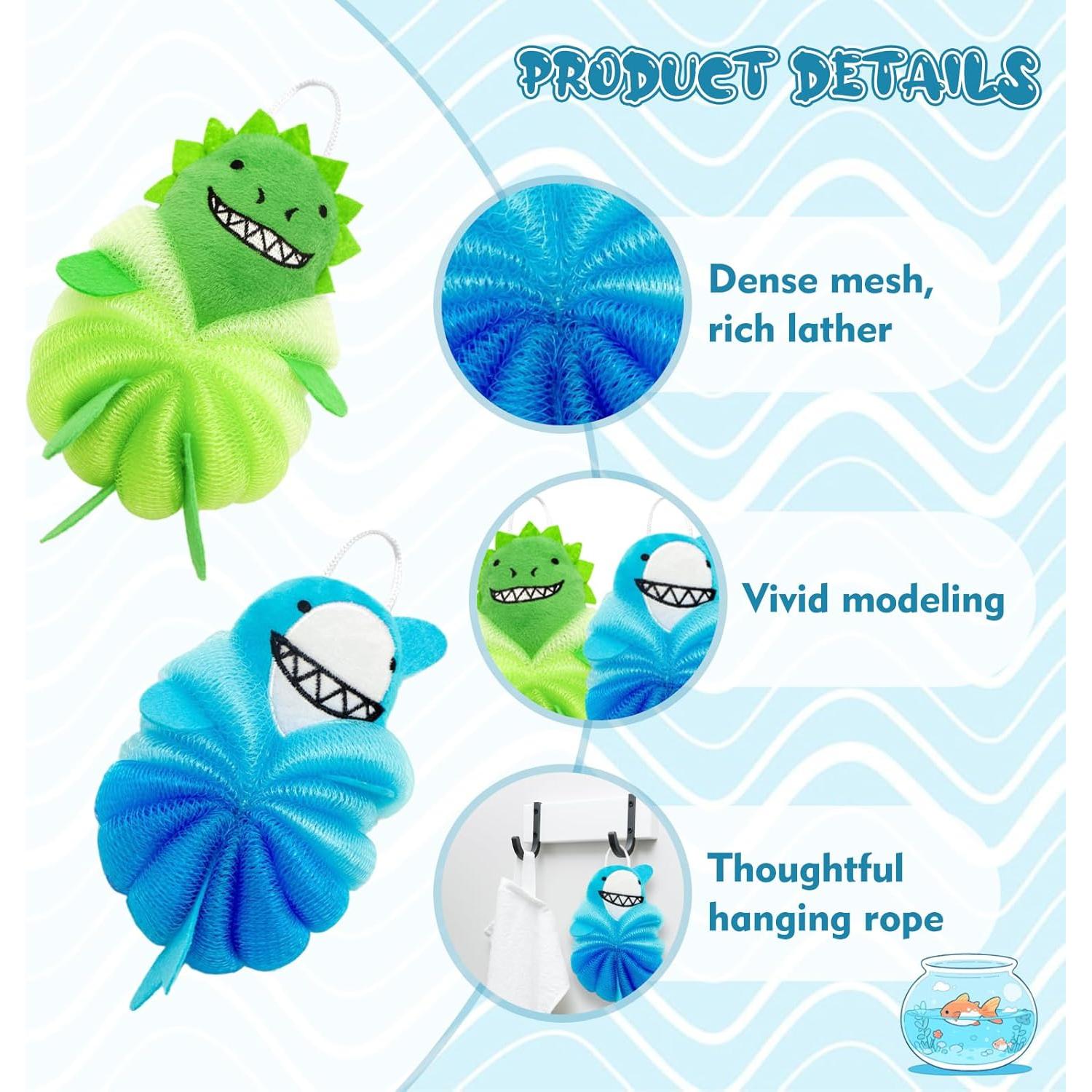 Esponjas de Baño para Niños 2 Pcs KBPNO Diseño Caricatura