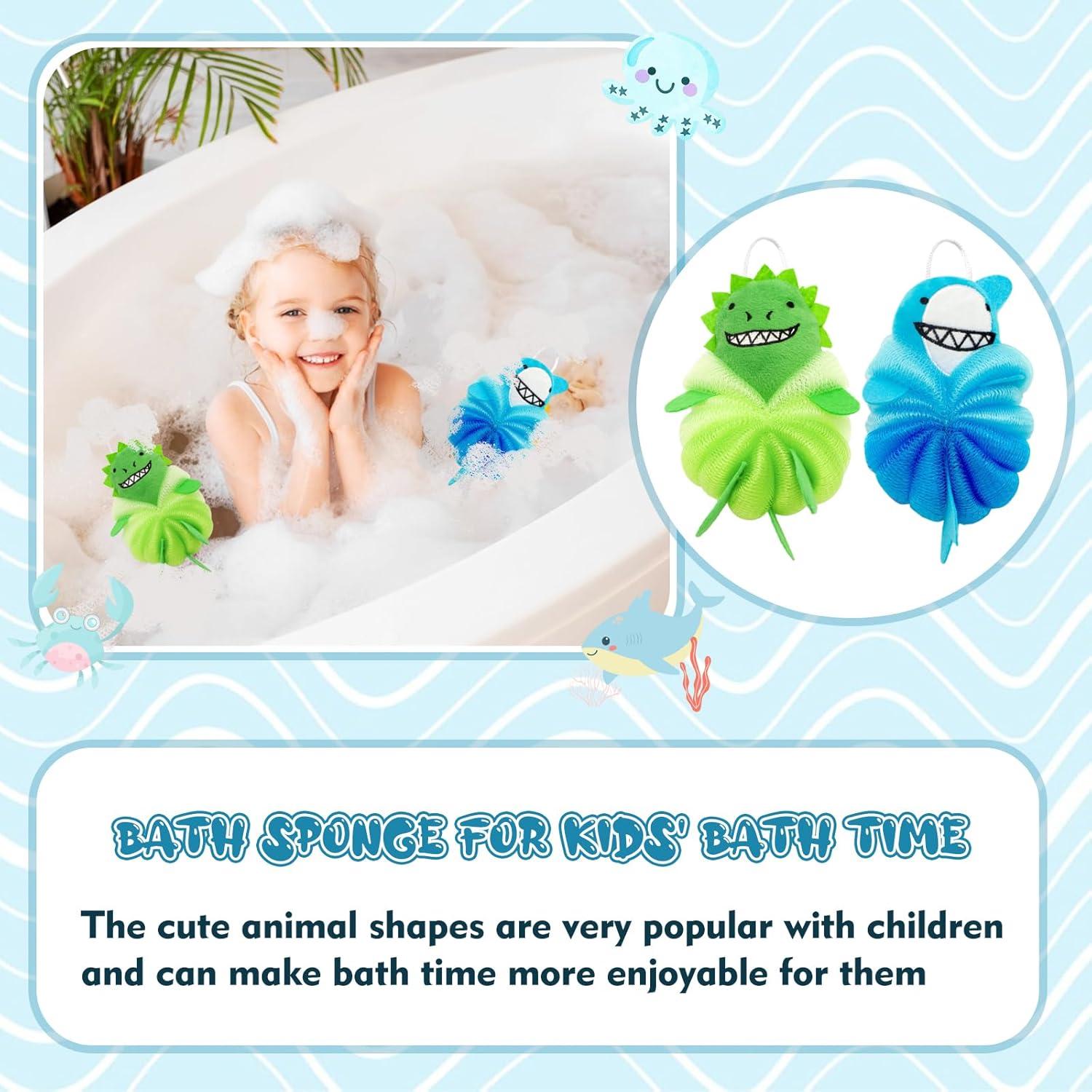 Esponjas de Baño para Niños 2 Pcs KBPNO Diseño Caricatura