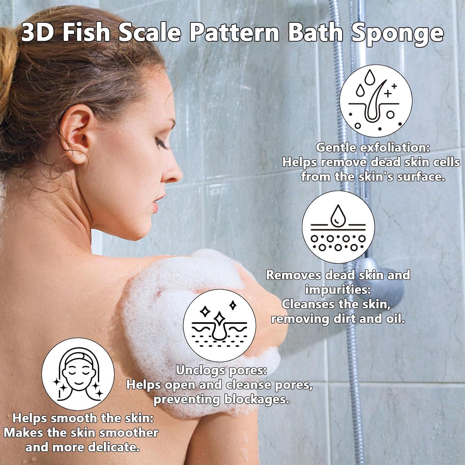 Esponja de Baño Exfoliante Gonetre Suave para Adultos y Niños