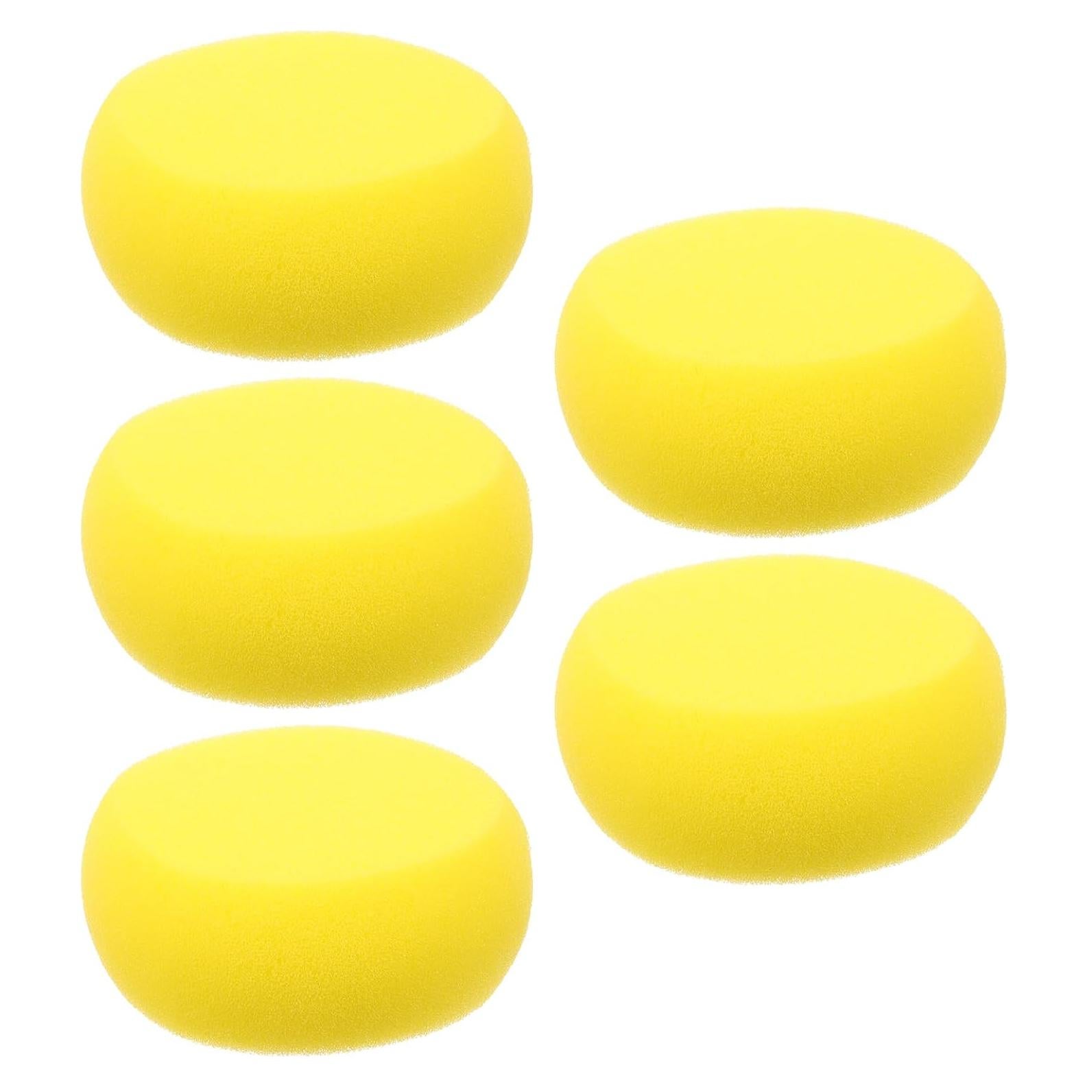 5 Esponjas de Baño para Mascotas Ipetboom Amarillo 7x7cm