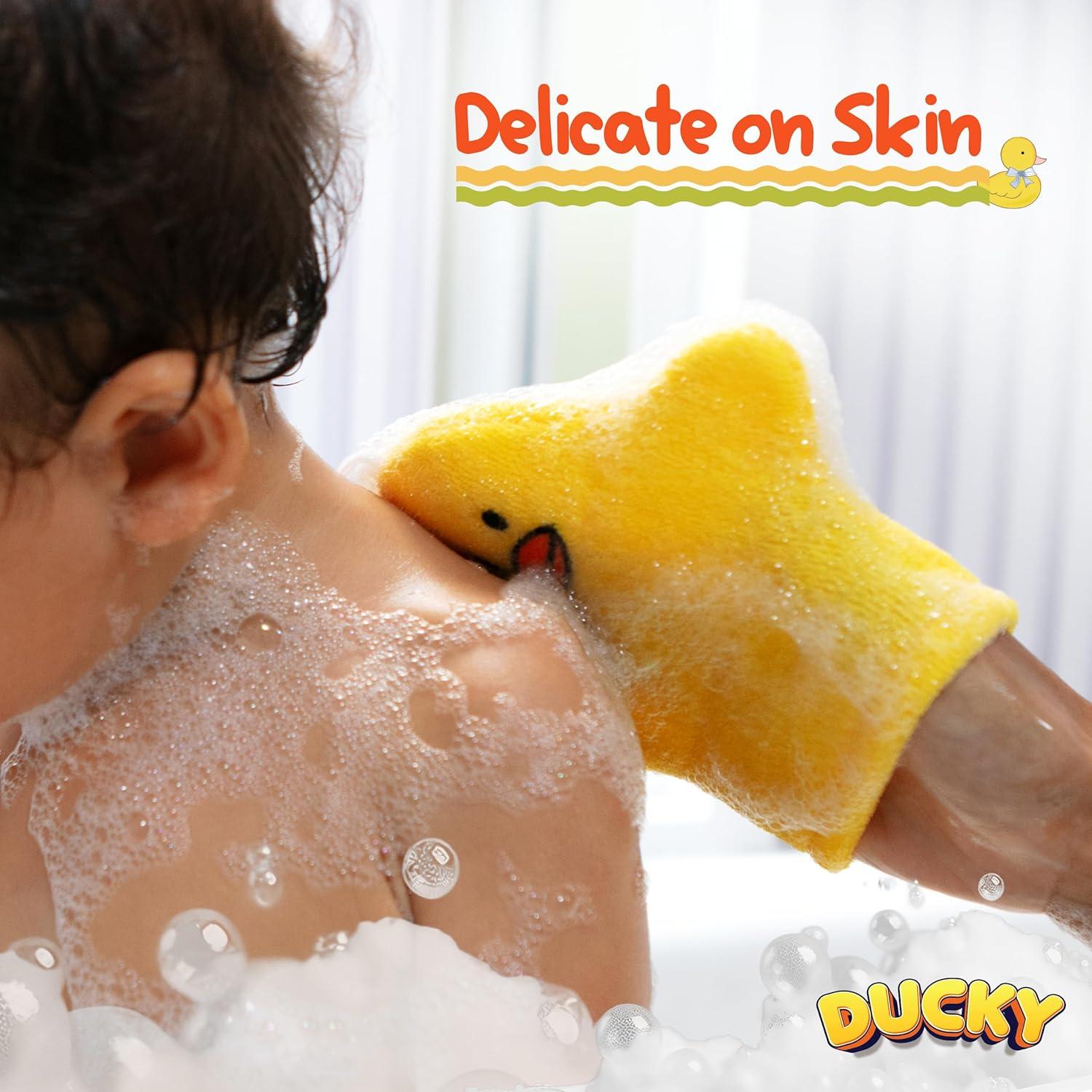 Set de Esponjas de Baño para Bebés Ducky Scrub 'N Soak - Incluye Juguete