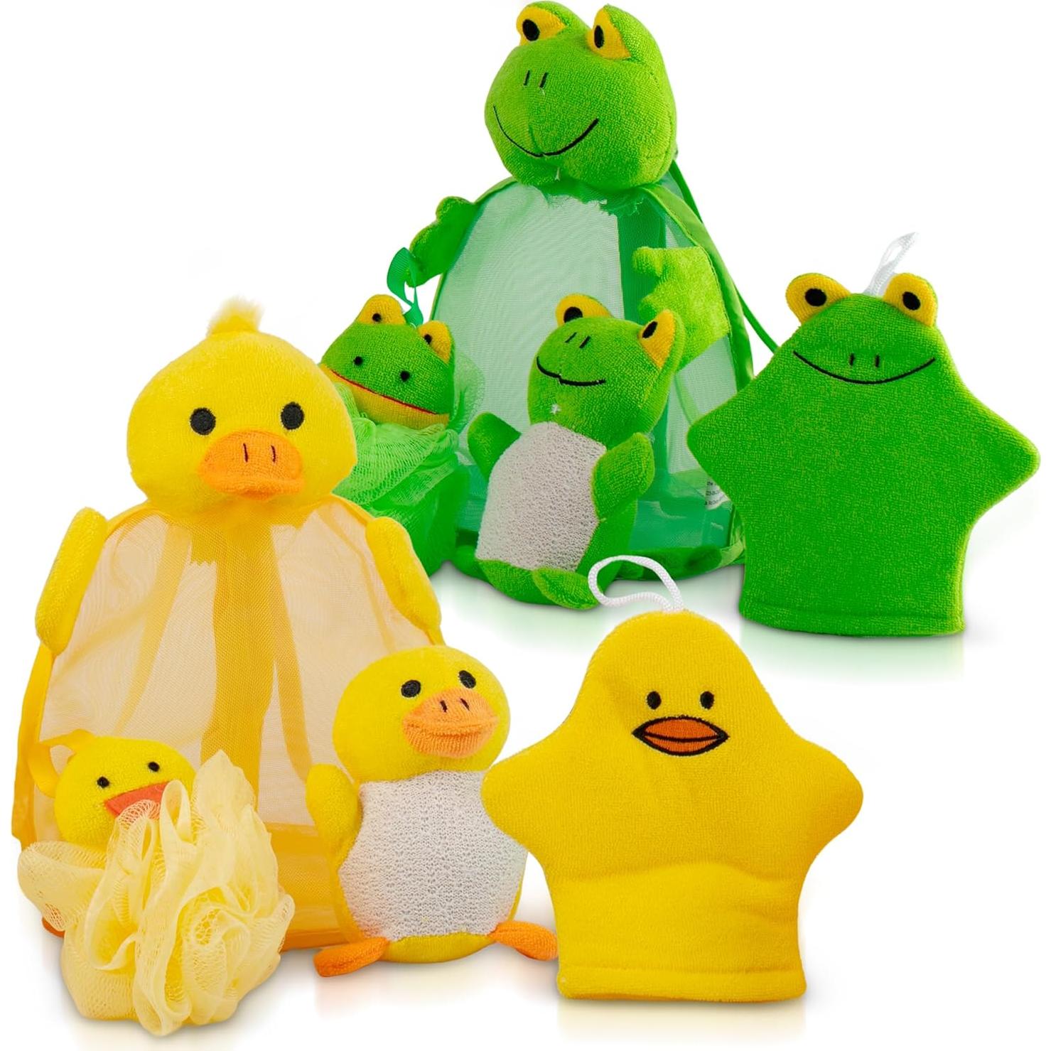 Set de Esponjas de Baño para Bebés Ducky Scrub 'N Soak - Incluye Juguete