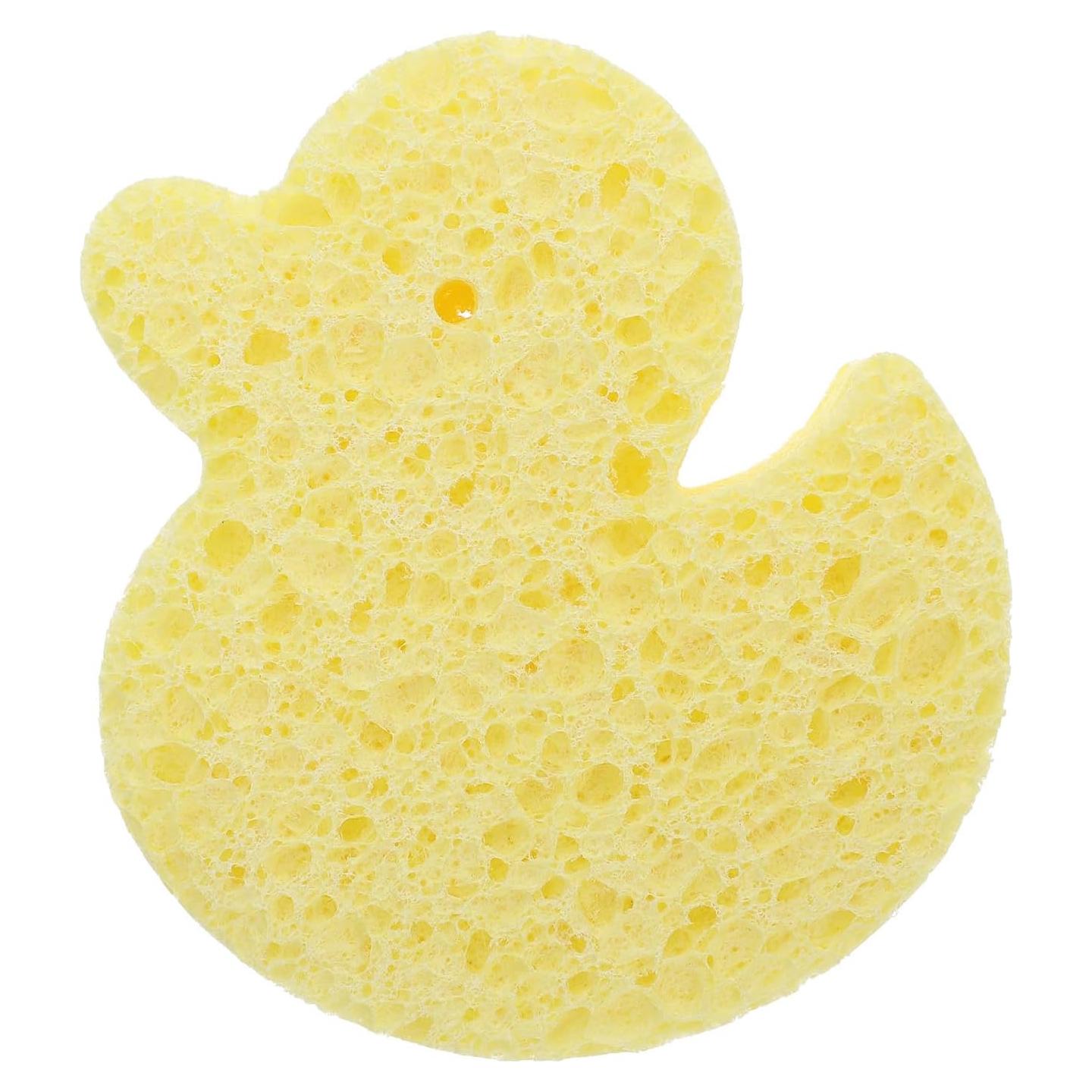 Esponja de Baño Linda Pato Amarillo Minkissy 12x10cm Suave
