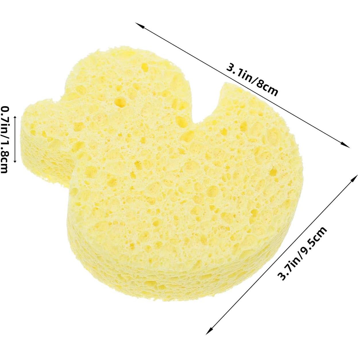 Esponja de Baño Linda Pato Amarillo Minkissy 12x10cm Suave