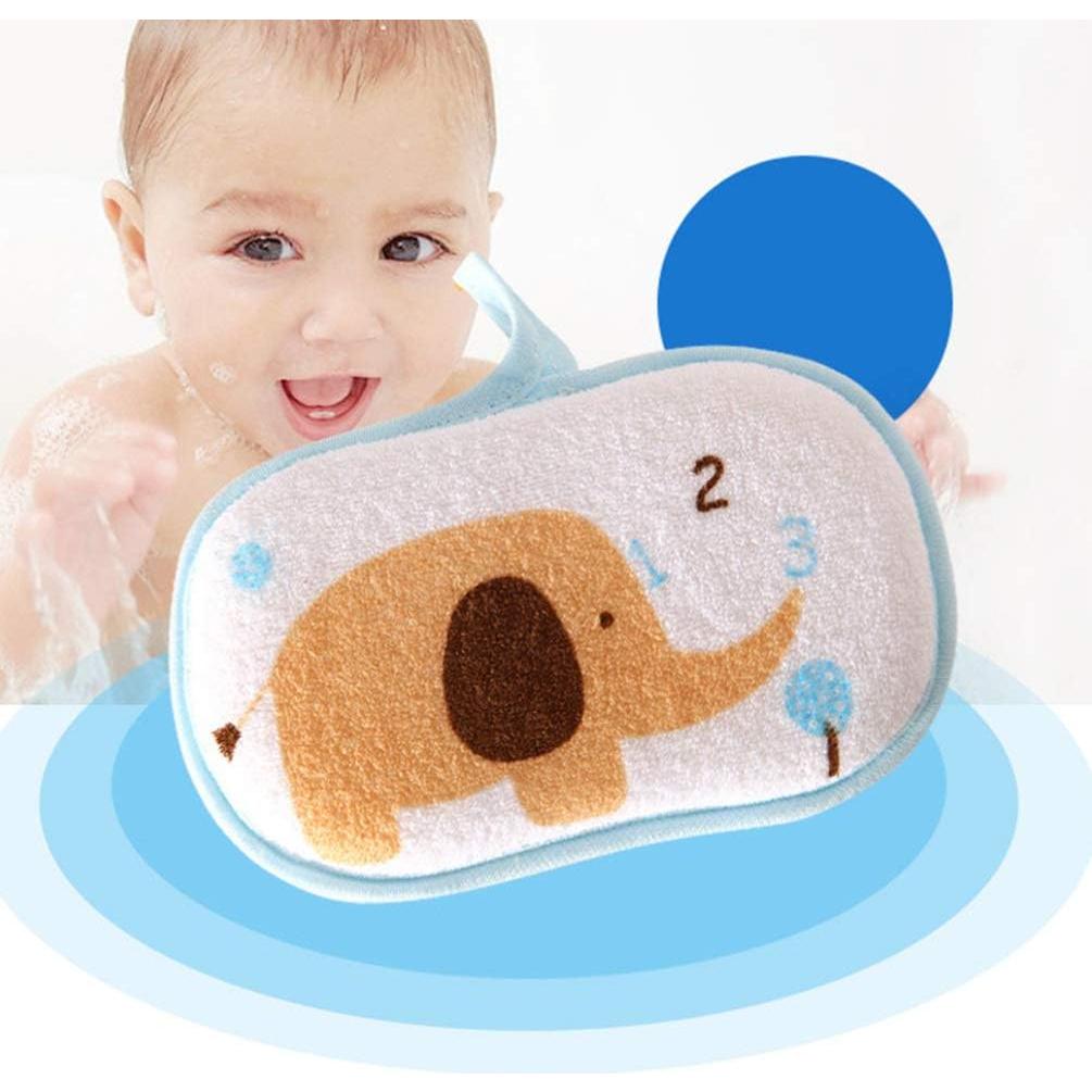 Esponja de Baño para Bebés Lurrose 3PCS Algodón Suave 13x9cm