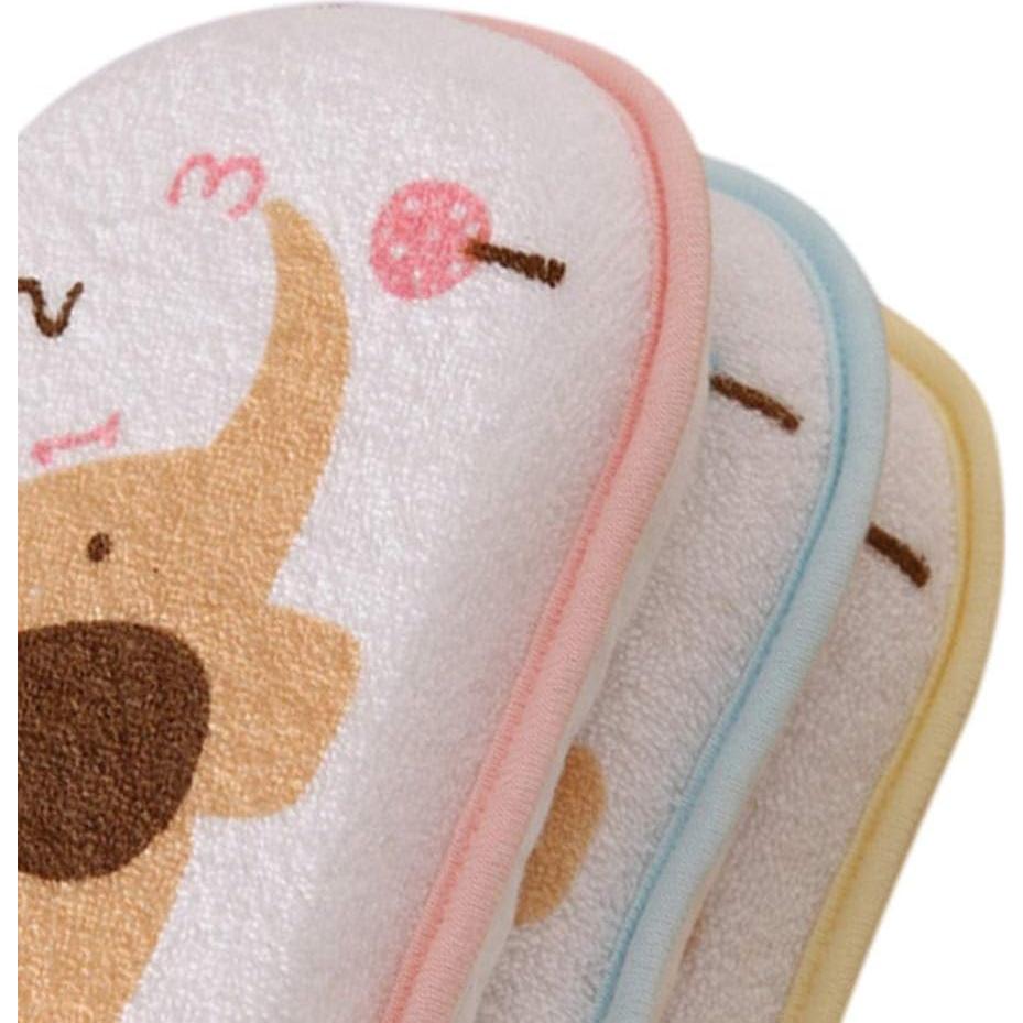 Esponja de Baño para Bebés Lurrose 3PCS Algodón Suave 13x9cm