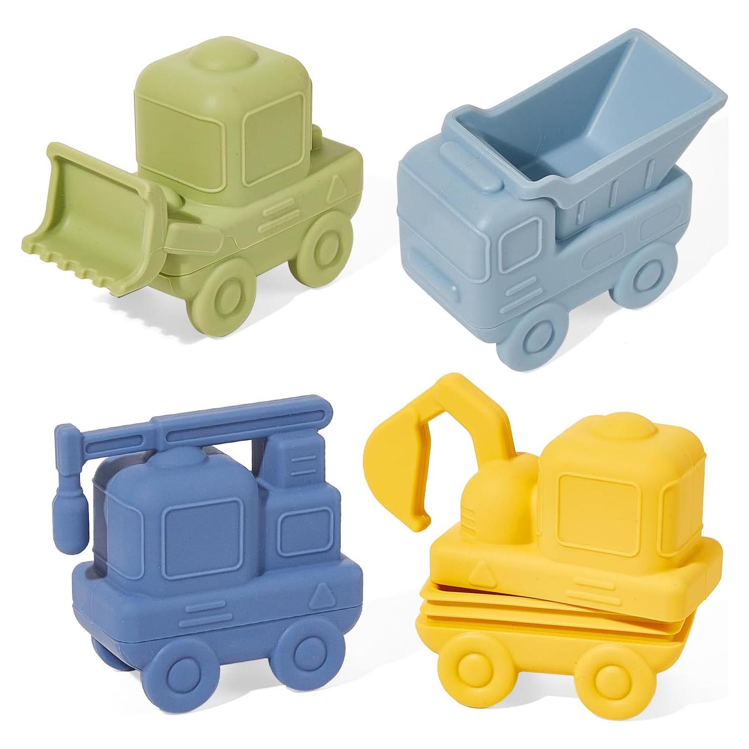 Juguetes de Baño AMCHSURI 4 Pack Silicona Apto Lavavajillas