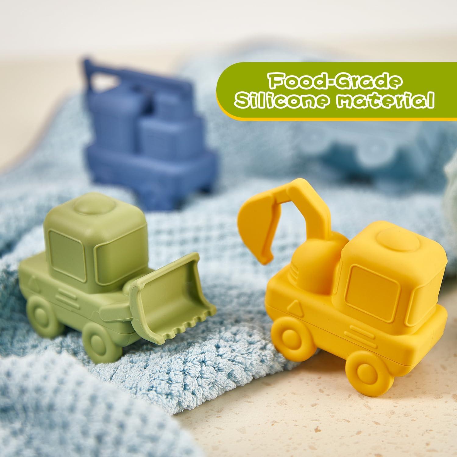 Juguetes de Baño AMCHSURI 4 Pack Silicona Apto Lavavajillas