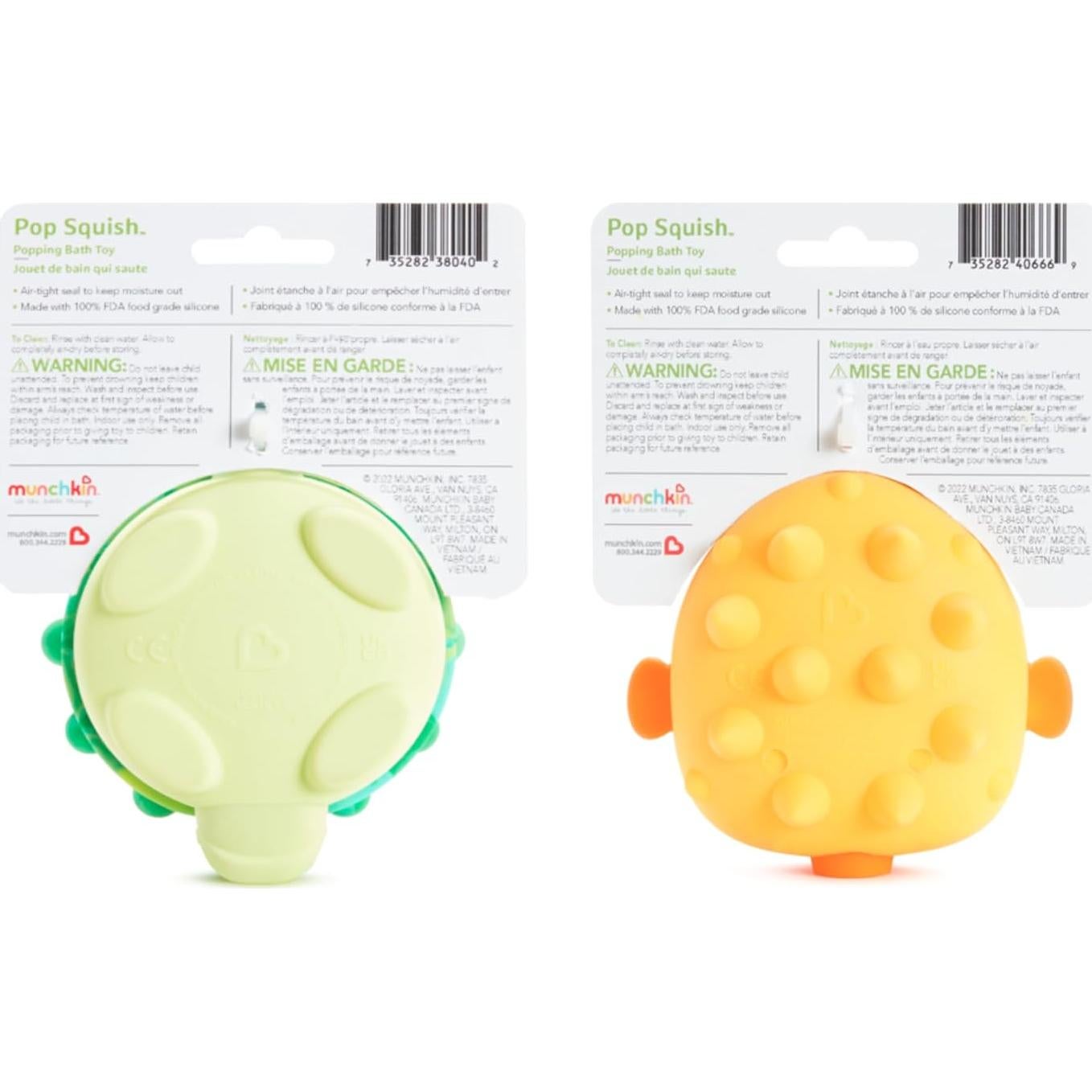 Juguete de Baño Munchkin Pop Squish Tortuga y Pez Globo