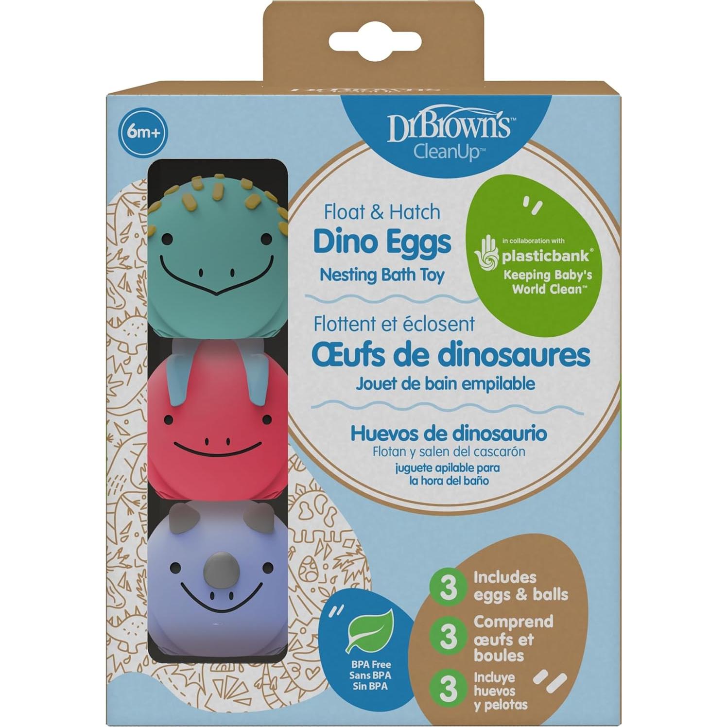 Juguete de Baño Interactivo Dr. Brown's Huevos Dino 6m+
