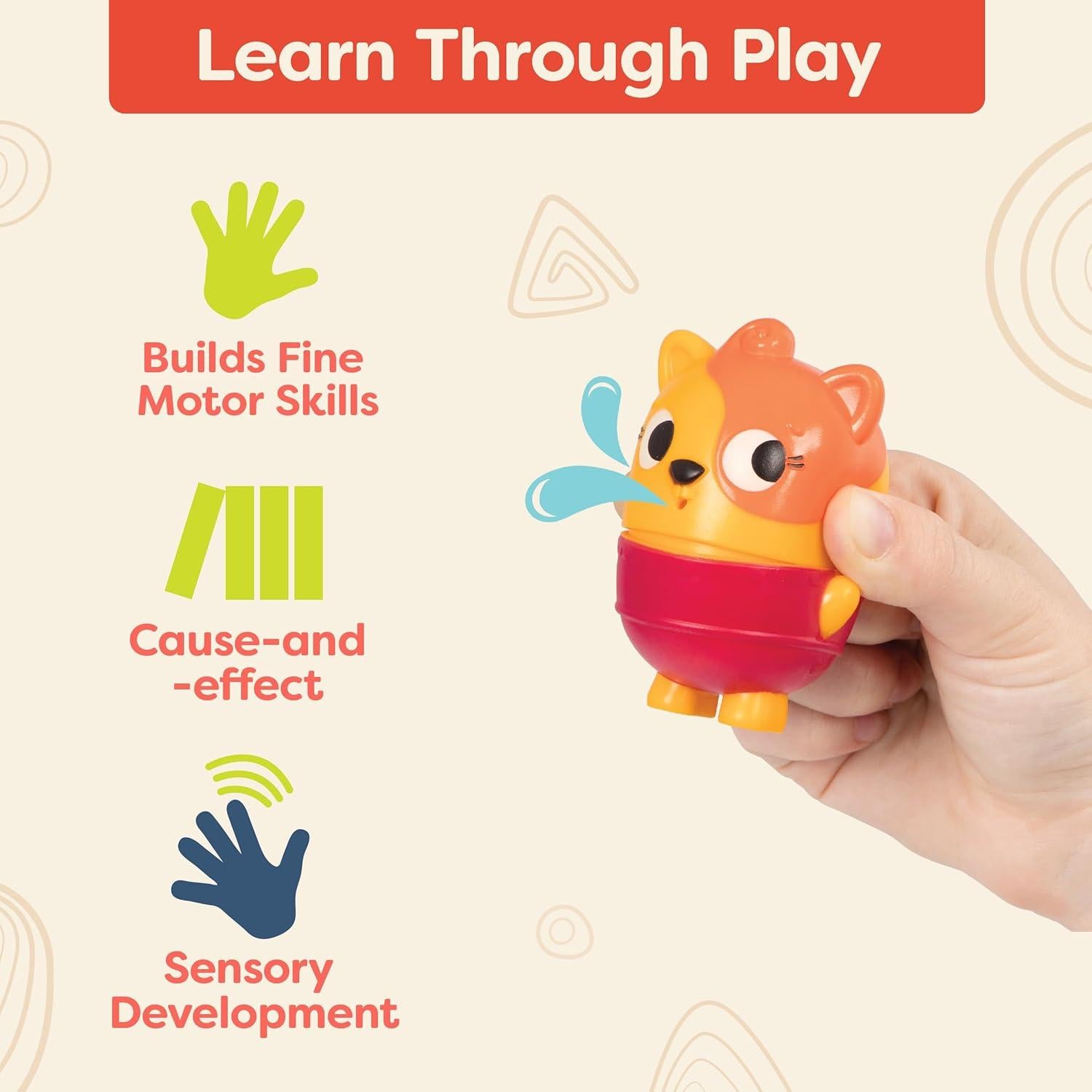 Juguetes de baño B. toys Squish & Splash 3 Animales 6+ meses