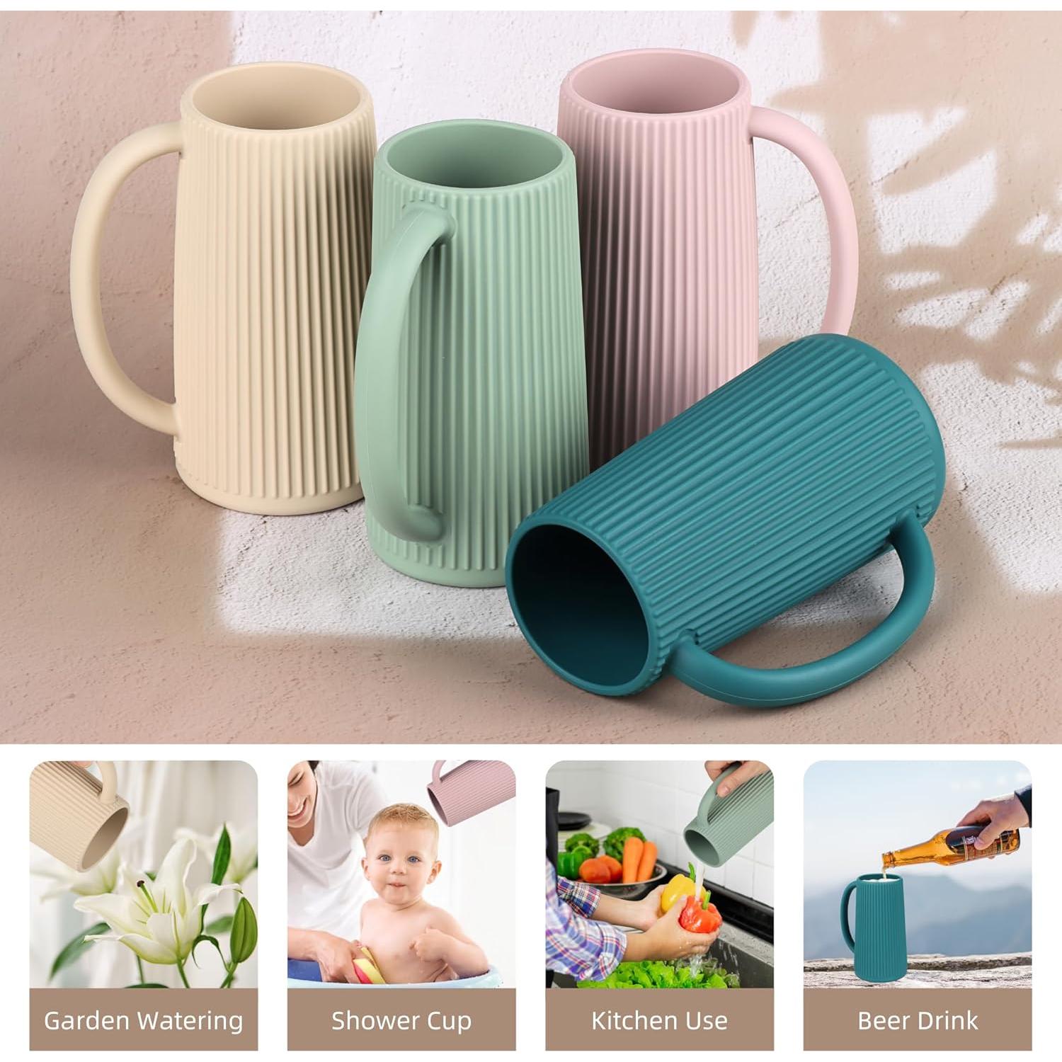 Taza de Enjuague Nothomme de Silicona Rosa 500ml para Niños