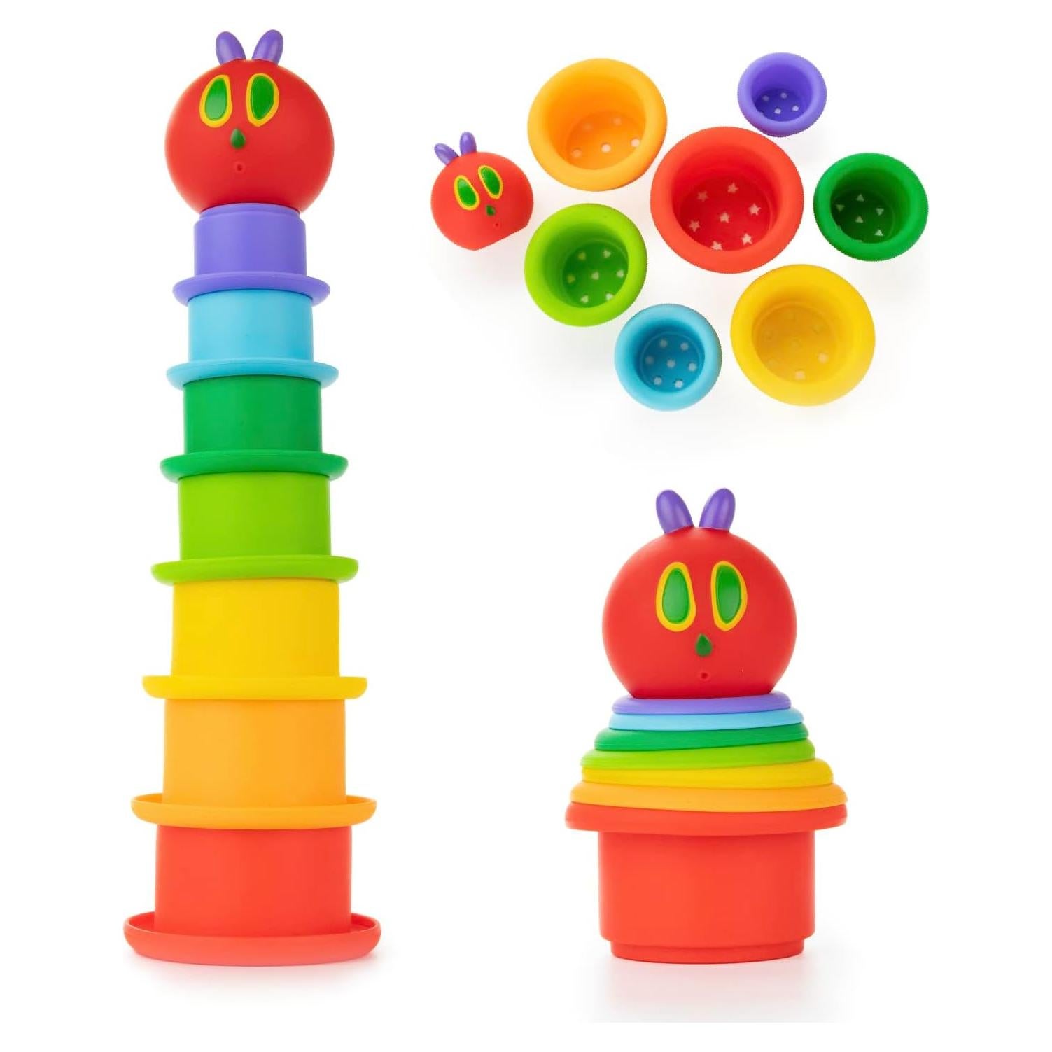 Conjunto de Tazas Apilables de Silicona Eric Carle 8 Piezas