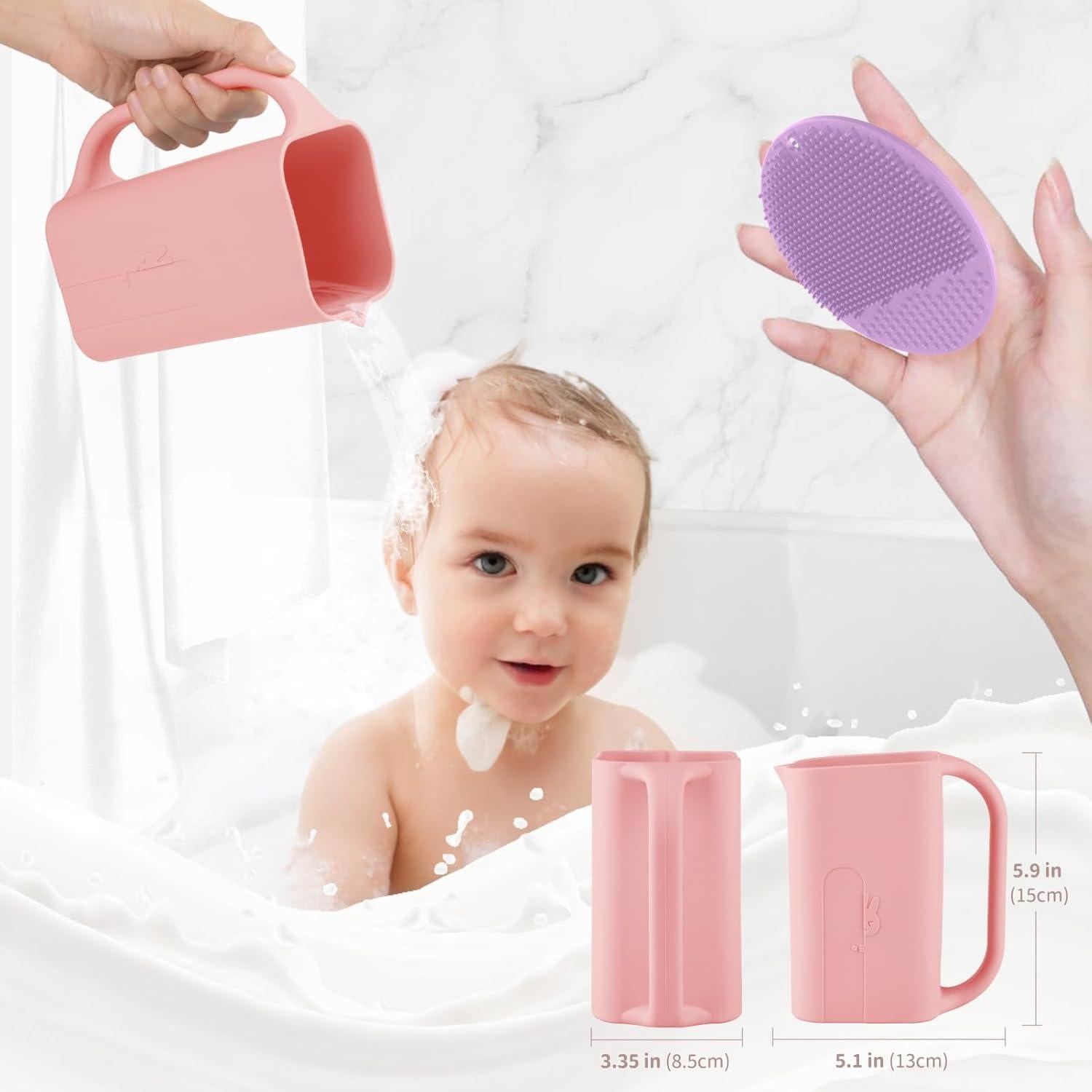 Taza de Enjuague para Bebés CAROFAFA Rosa 850 mL Silicona