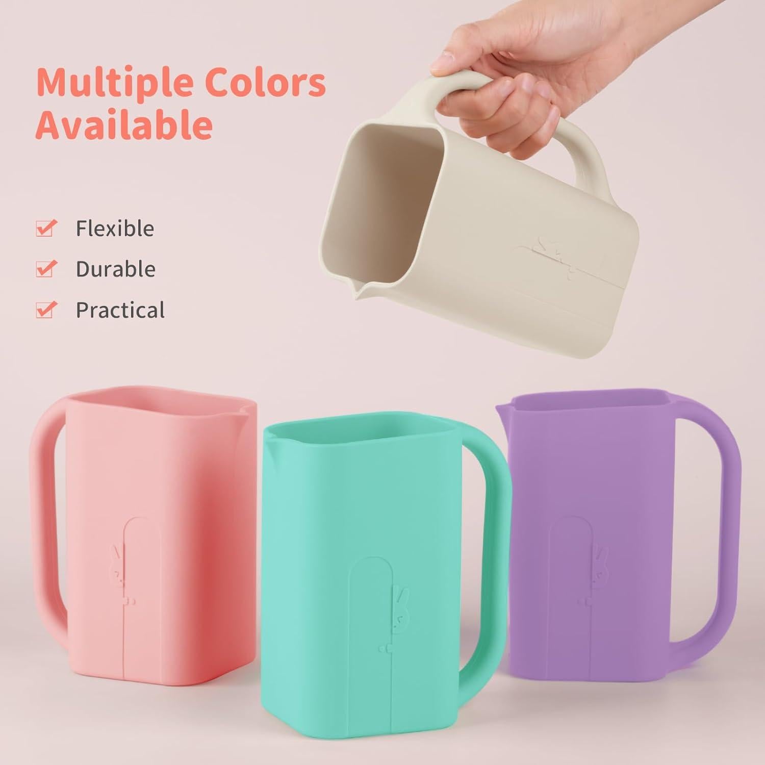 Taza de Enjuague para Bebés CAROFAFA Rosa 850 mL Silicona