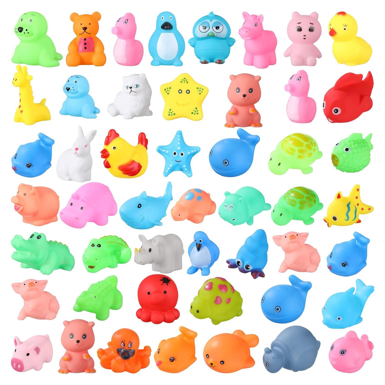 Juguetes de Baño para Bebés Chivao 50 Pcs Animales Flotantes