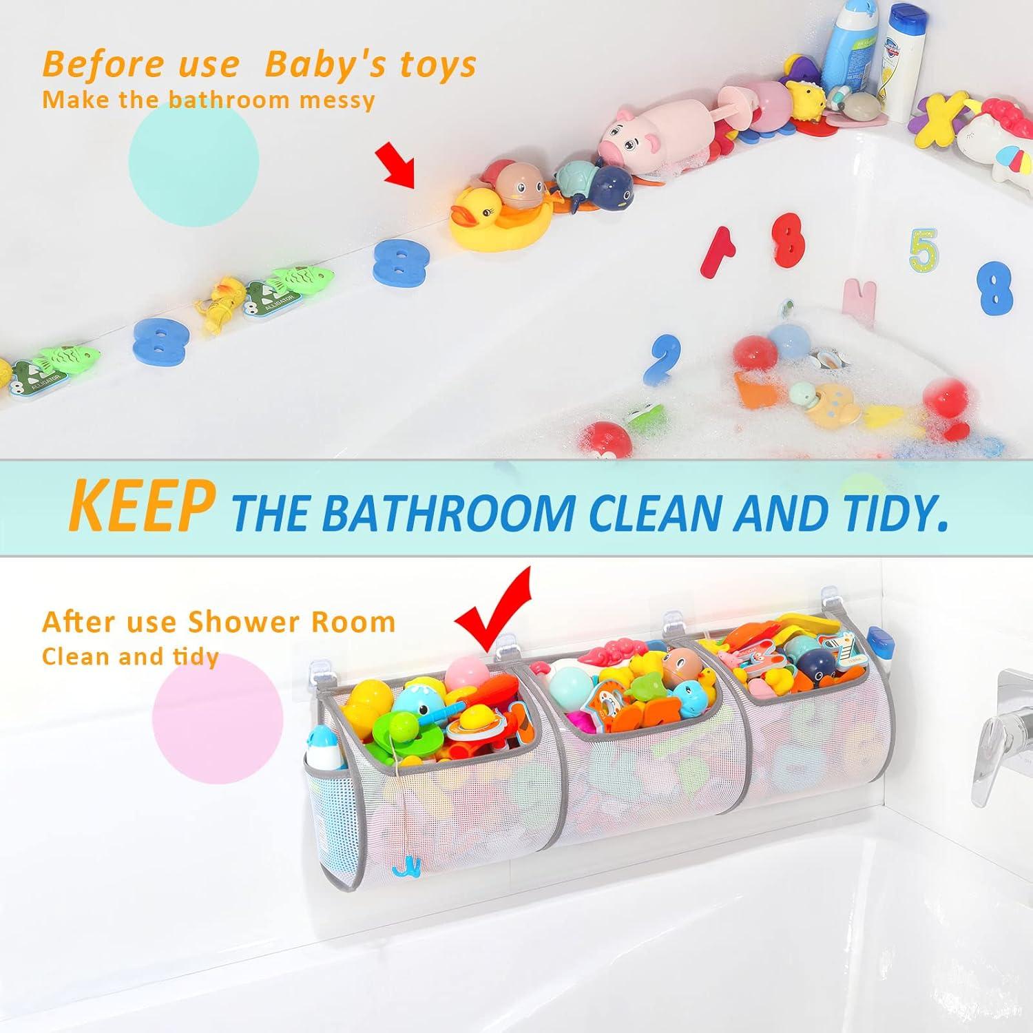 Soporte de Juguetes de Baño Ligereza 30x8.7 cm, Malla Organizador