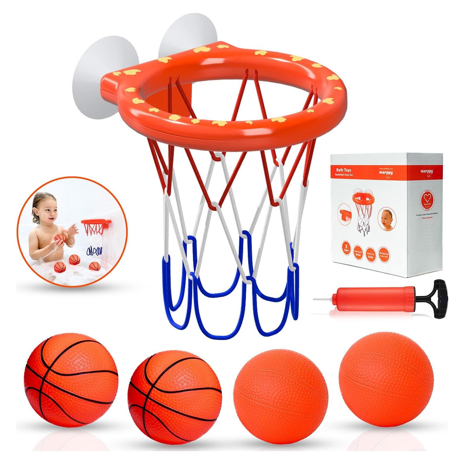 Aro de Baloncesto para Baño MARPPY con 4 Pelotas Sin Agujeros