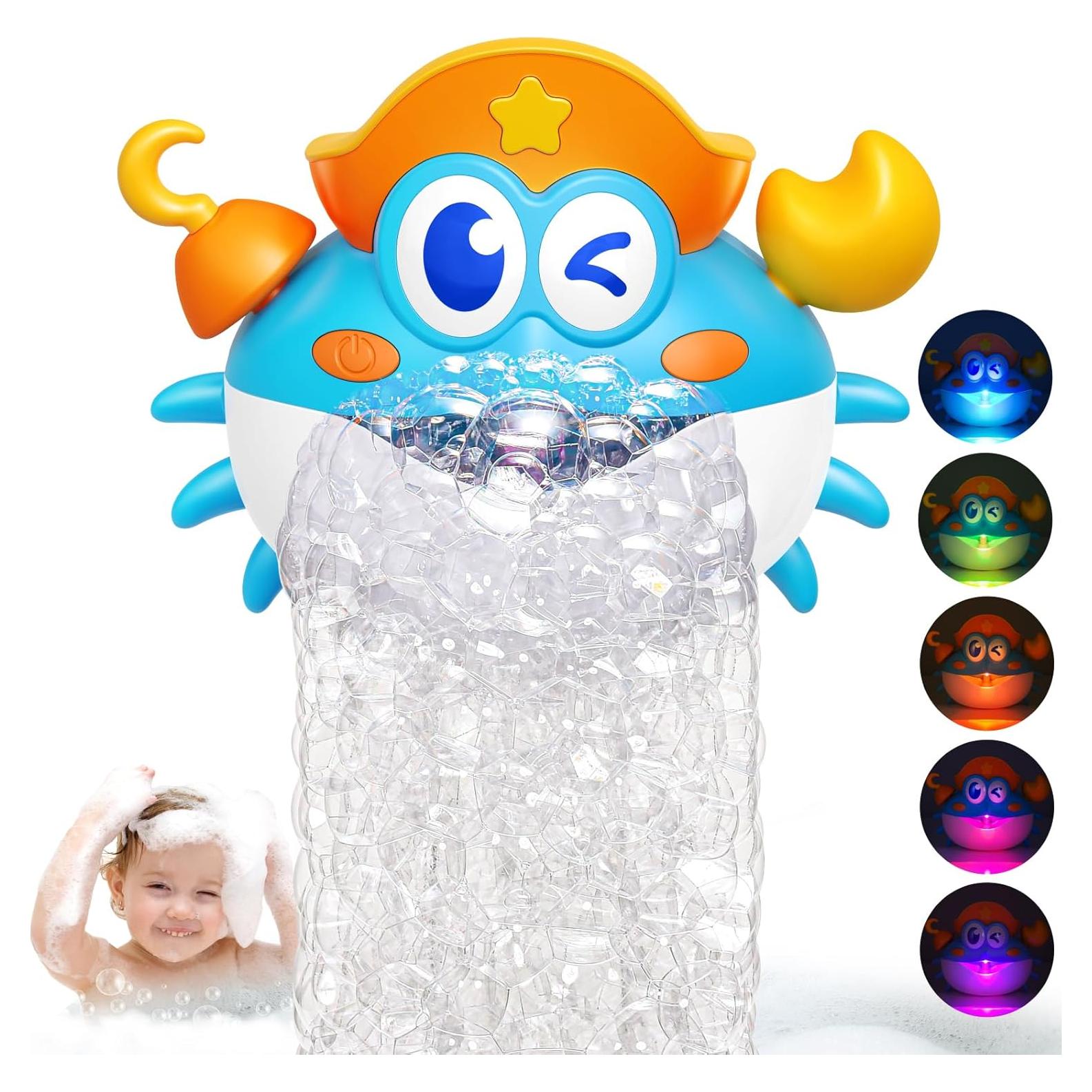 Máquina de Burbujas de Baño Cangrejo Toyjolka con Luces LED