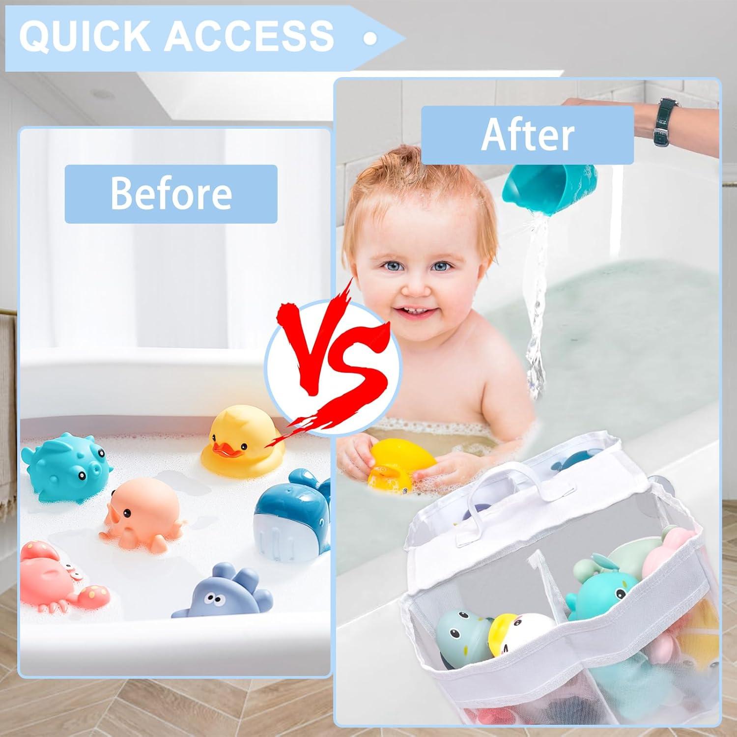 Organizador de Juguetes de Baño Cerpourt con 4 Compartimentos