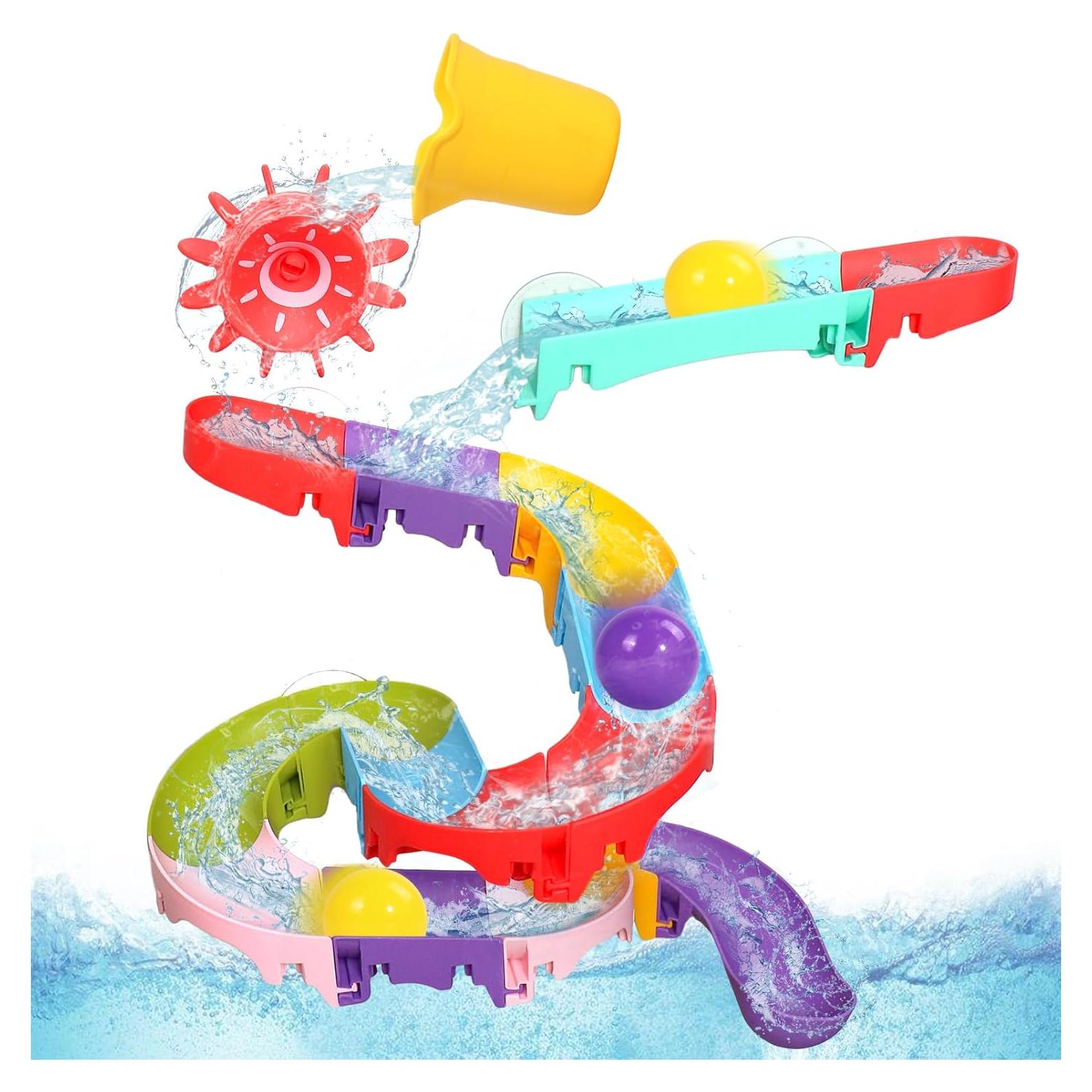 Juguetes de baño Fajiabao para niños 1-5 años, pista DIY