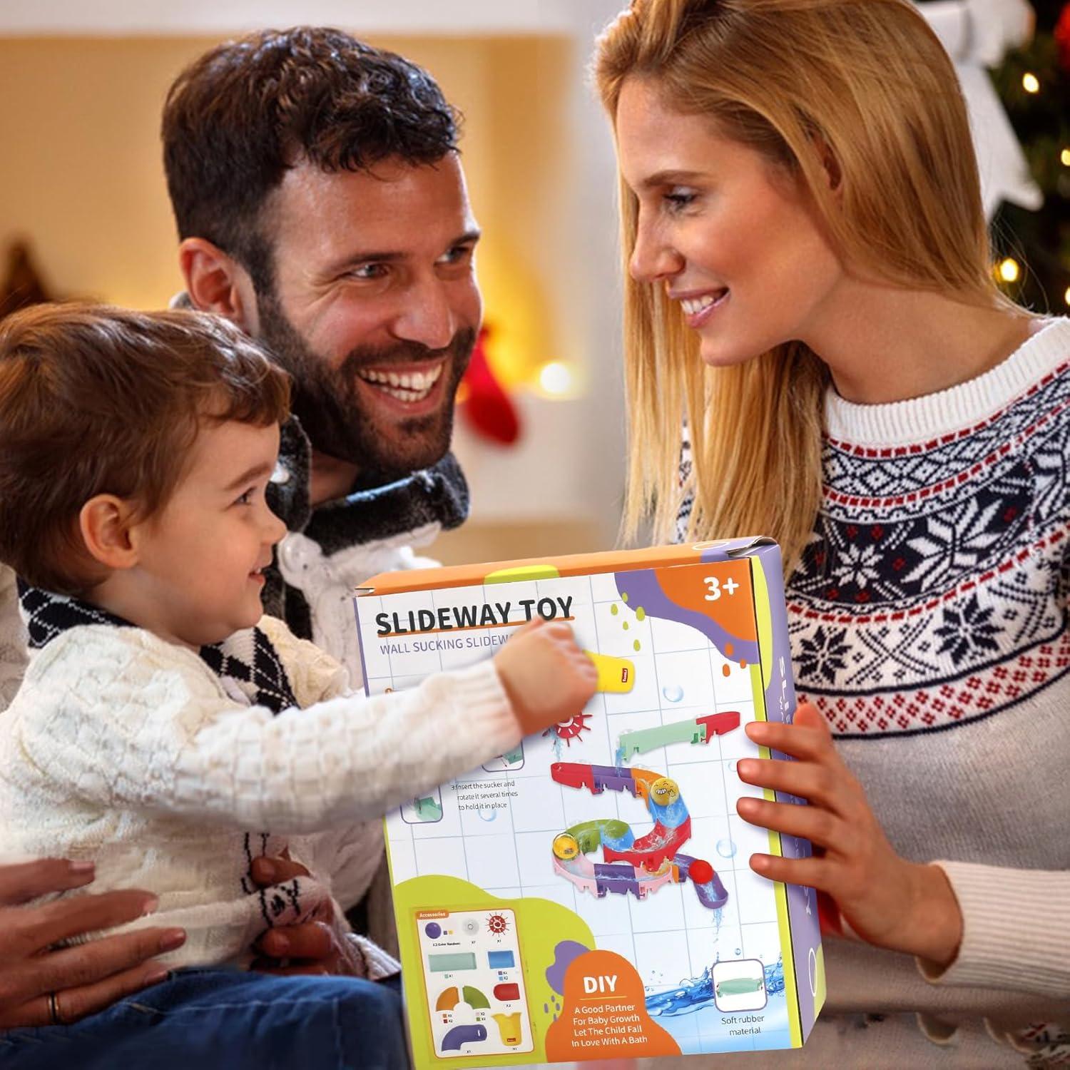 Juguetes de baño Fajiabao para niños 1-5 años, pista DIY