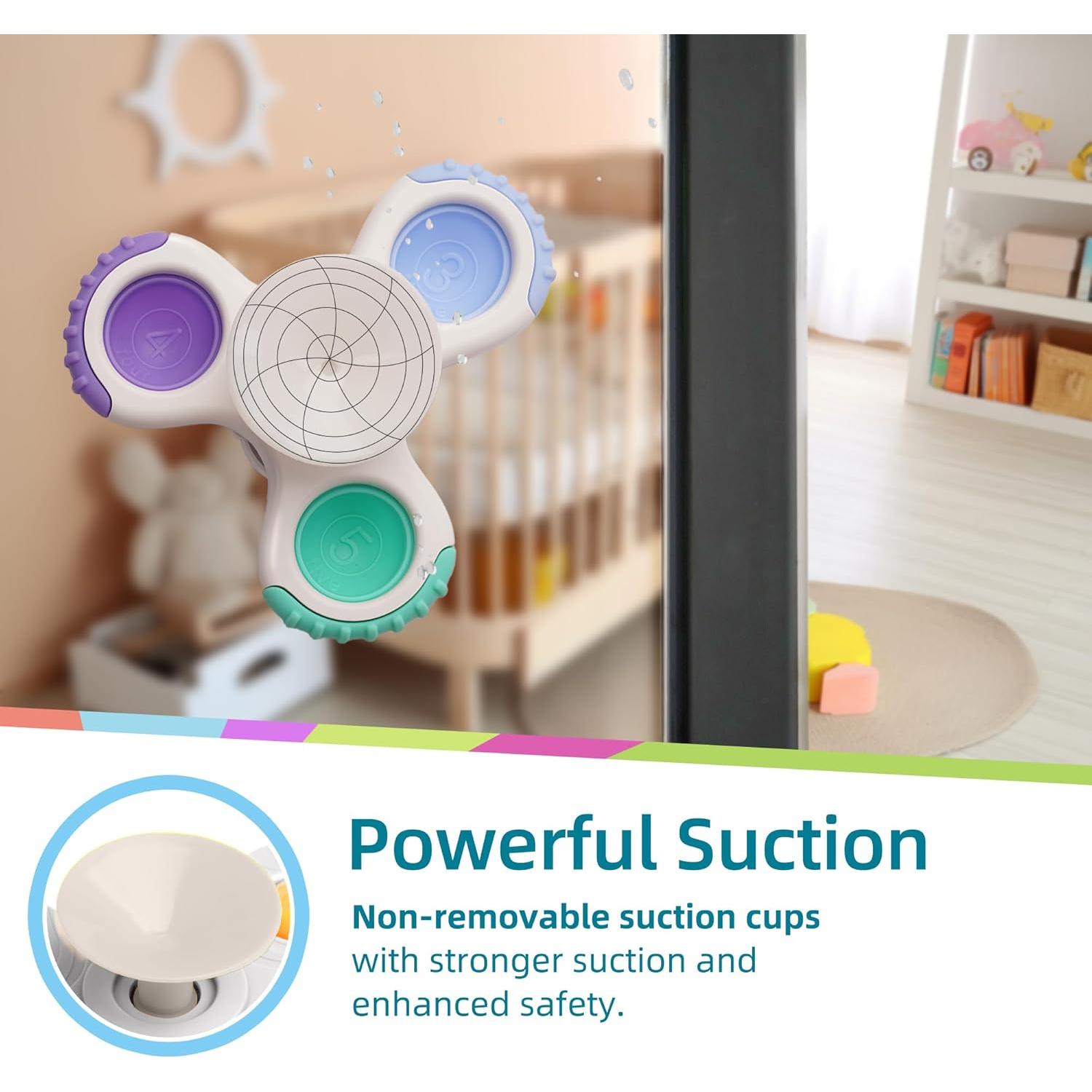 Juguetes de baño giratorios LiKee para bebés 12-18 meses