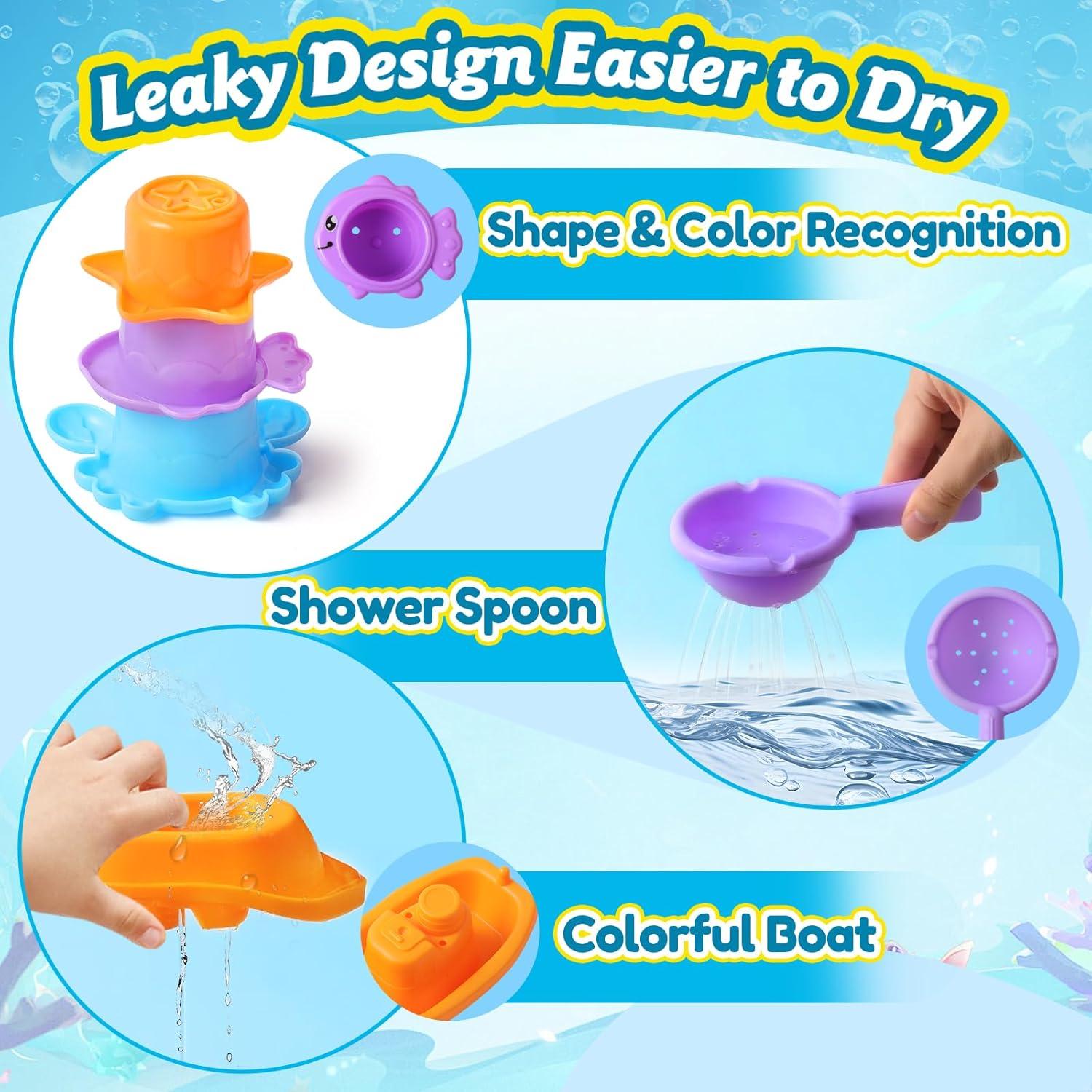 Juguetes de baño para bebés ZHIHUAN 10 PCS color aleatorio