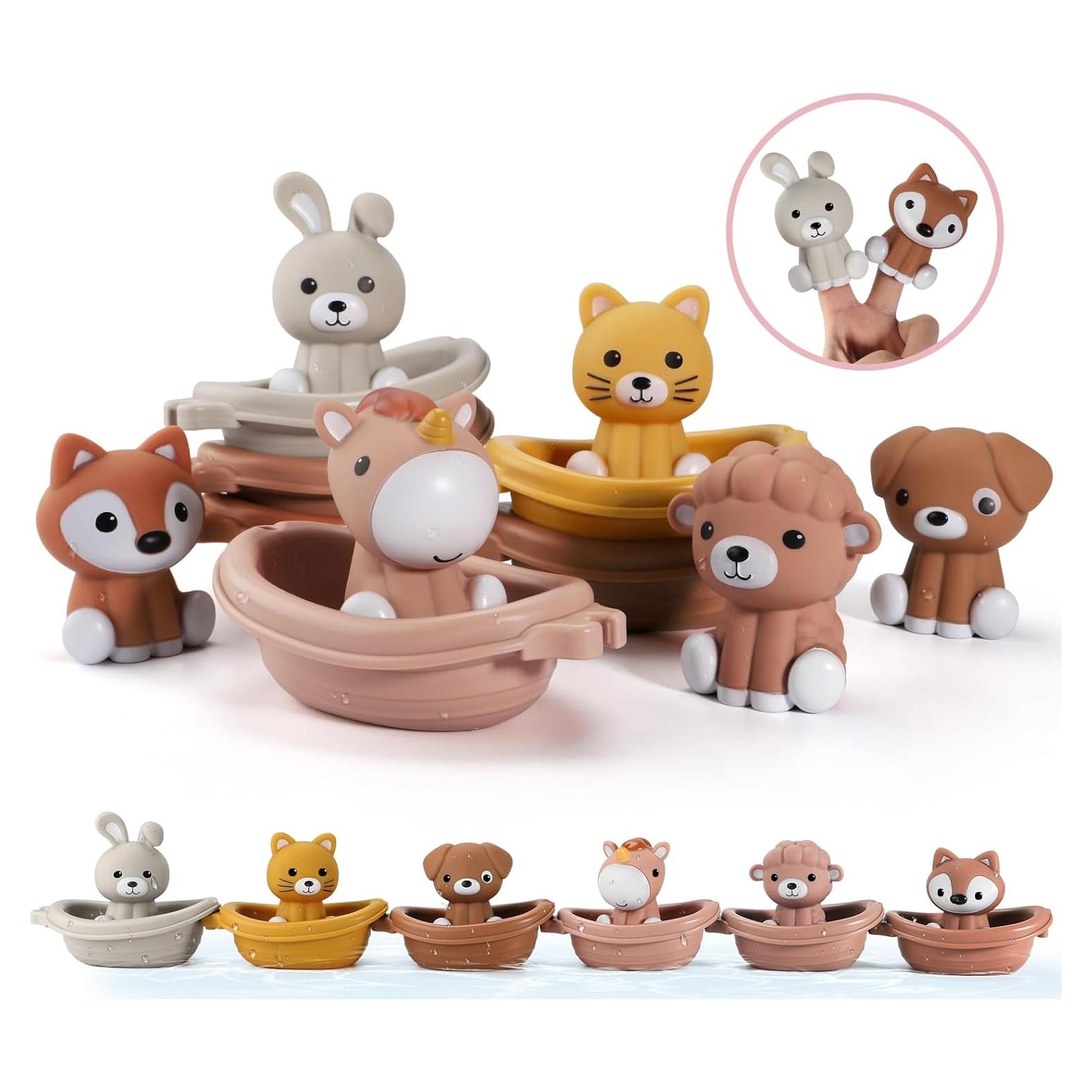 Juguetes de baño Nueplay para niños 18 meses, set 12 piezas