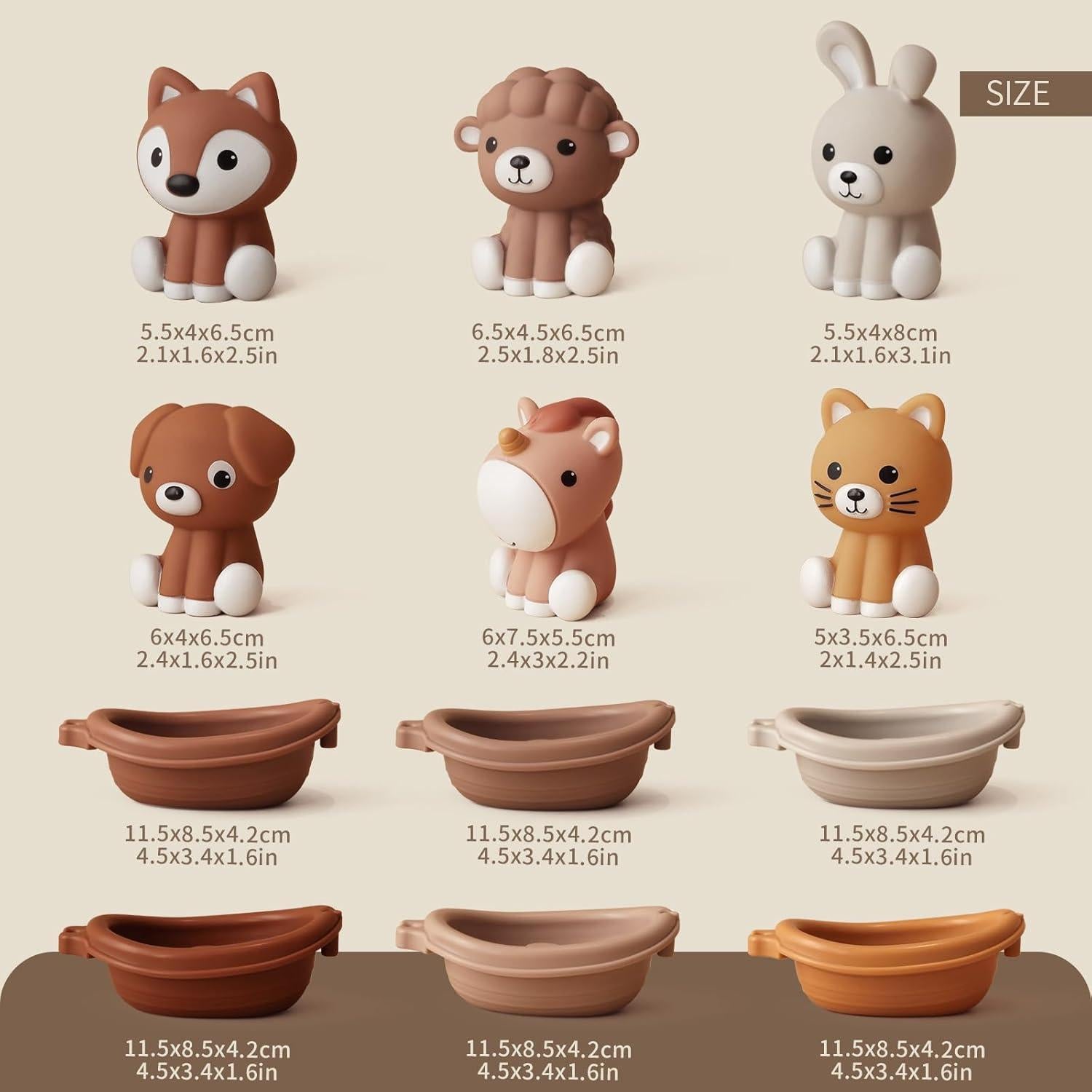 Juguetes de baño Nueplay para niños 18 meses, set 12 piezas