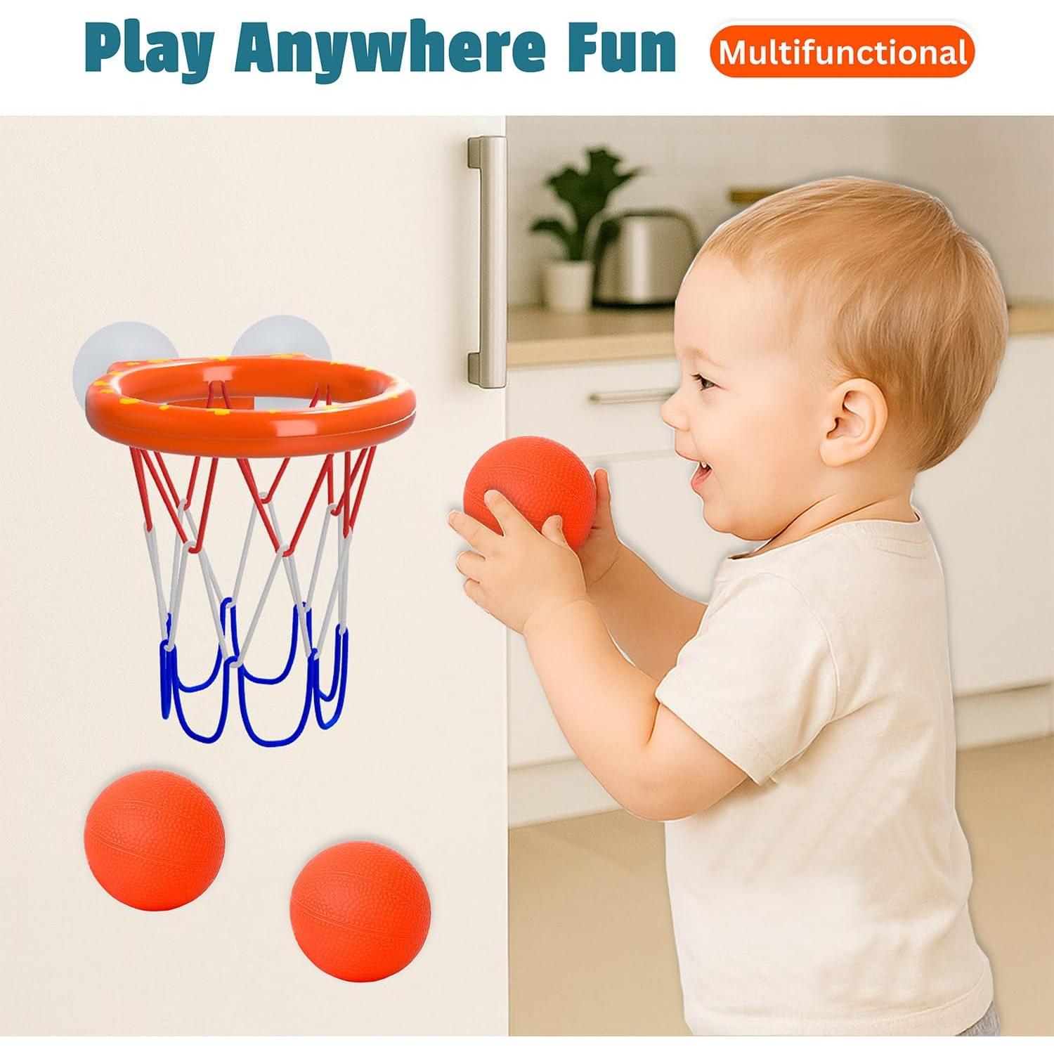 Aro de Baloncesto para Baño Marppy con 4 Pelotas para Niños