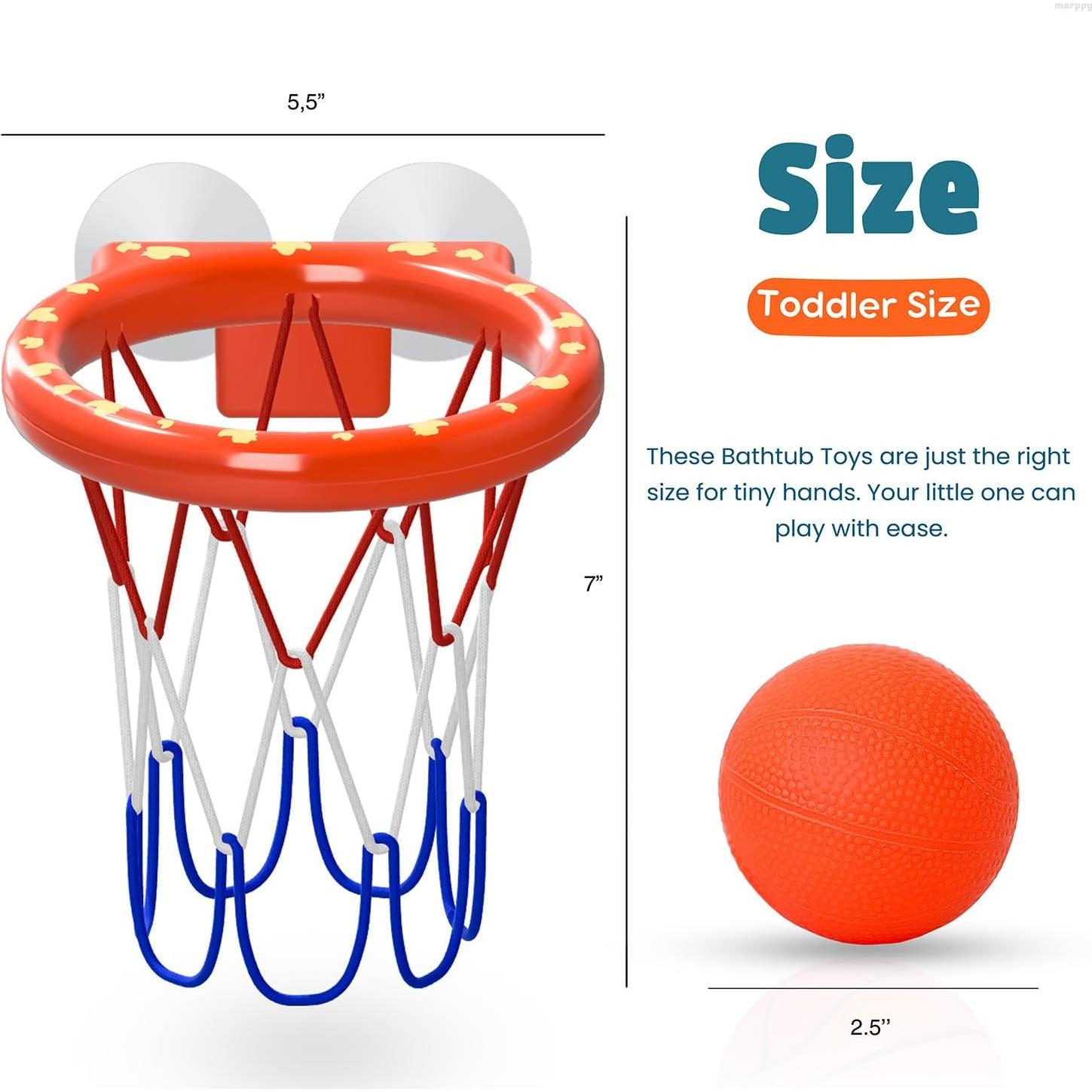 Aro de Baloncesto para Baño Marppy con 4 Pelotas para Niños